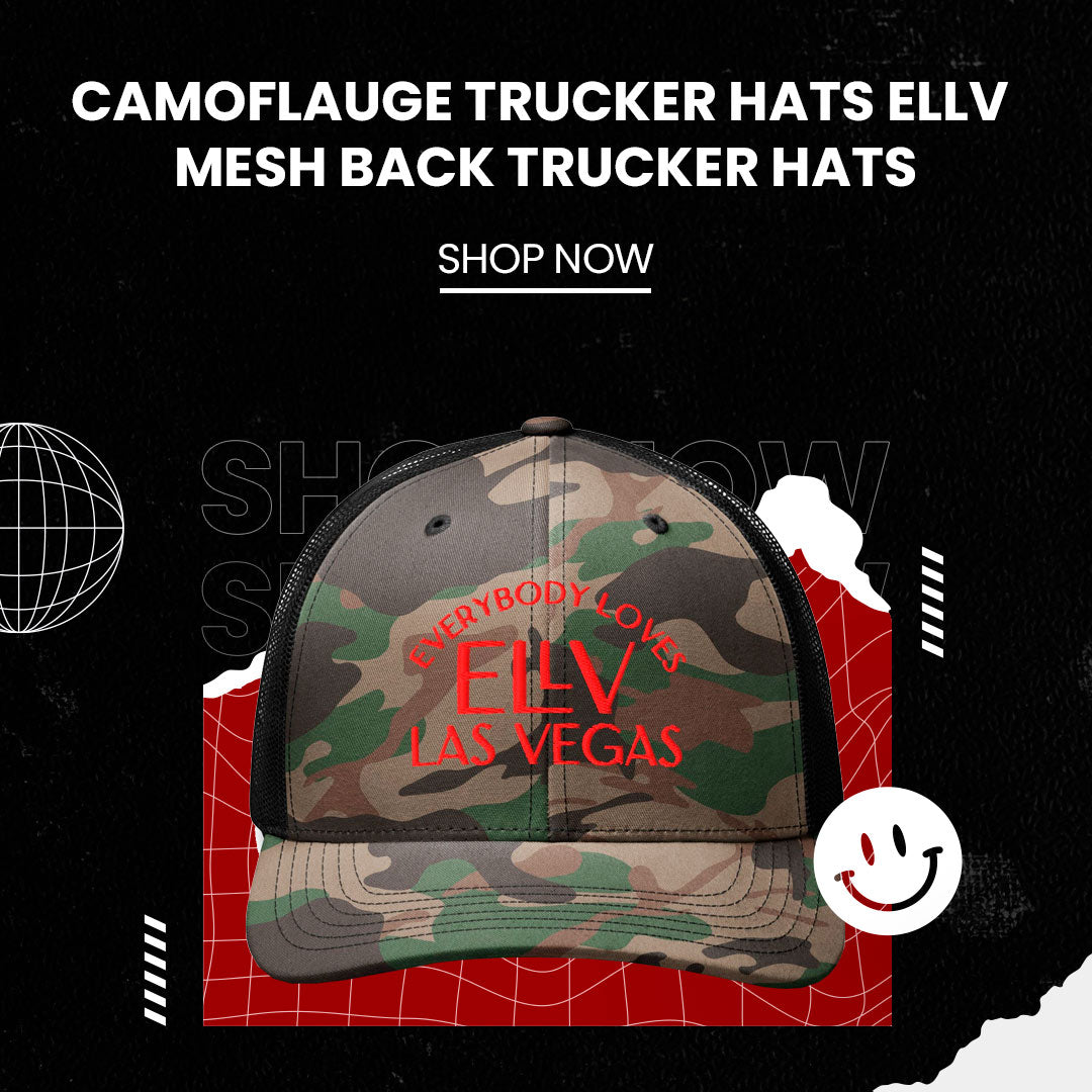 Camoflauge Trucker Hats ELLV Mesh back Trucker Hats