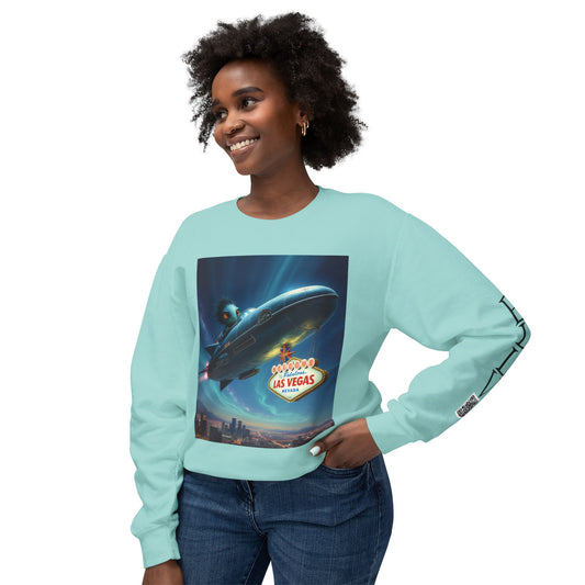 Aliens are Stealing the Las Vegas Sign! Cozy Sweatshirt