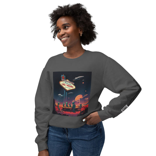 When Aliens take over Las Vegas wear this, they will know you are friendly ~ Uni Sex Crewneck Sweatshirt