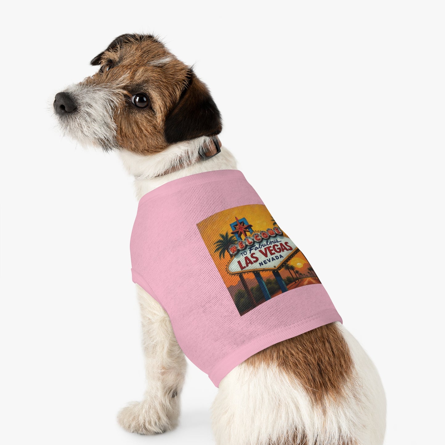 Colorful Welcome to Las Vegas Sunset Pet Tank Top - Fun & Trendy Dog Apparel