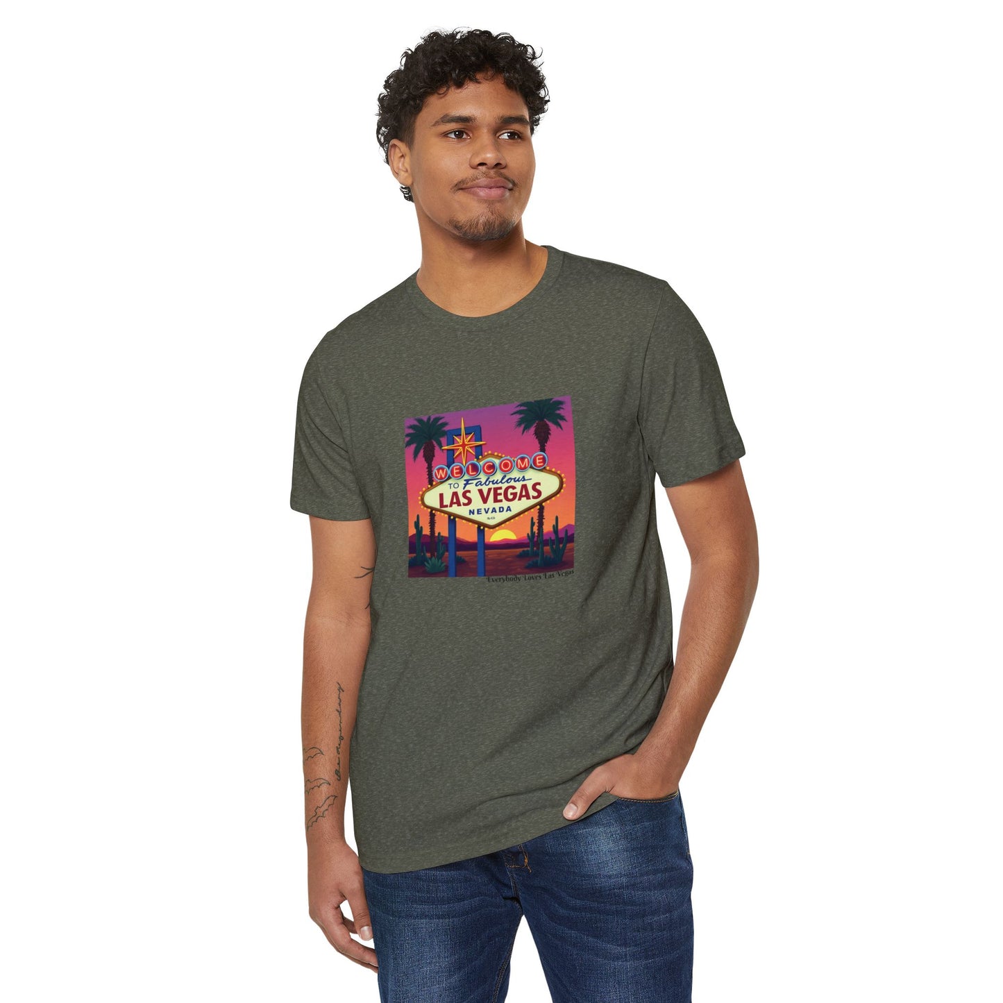 Welcome to Las Vegas Colorful desert Sunset Sign ~ Organic T Shirt