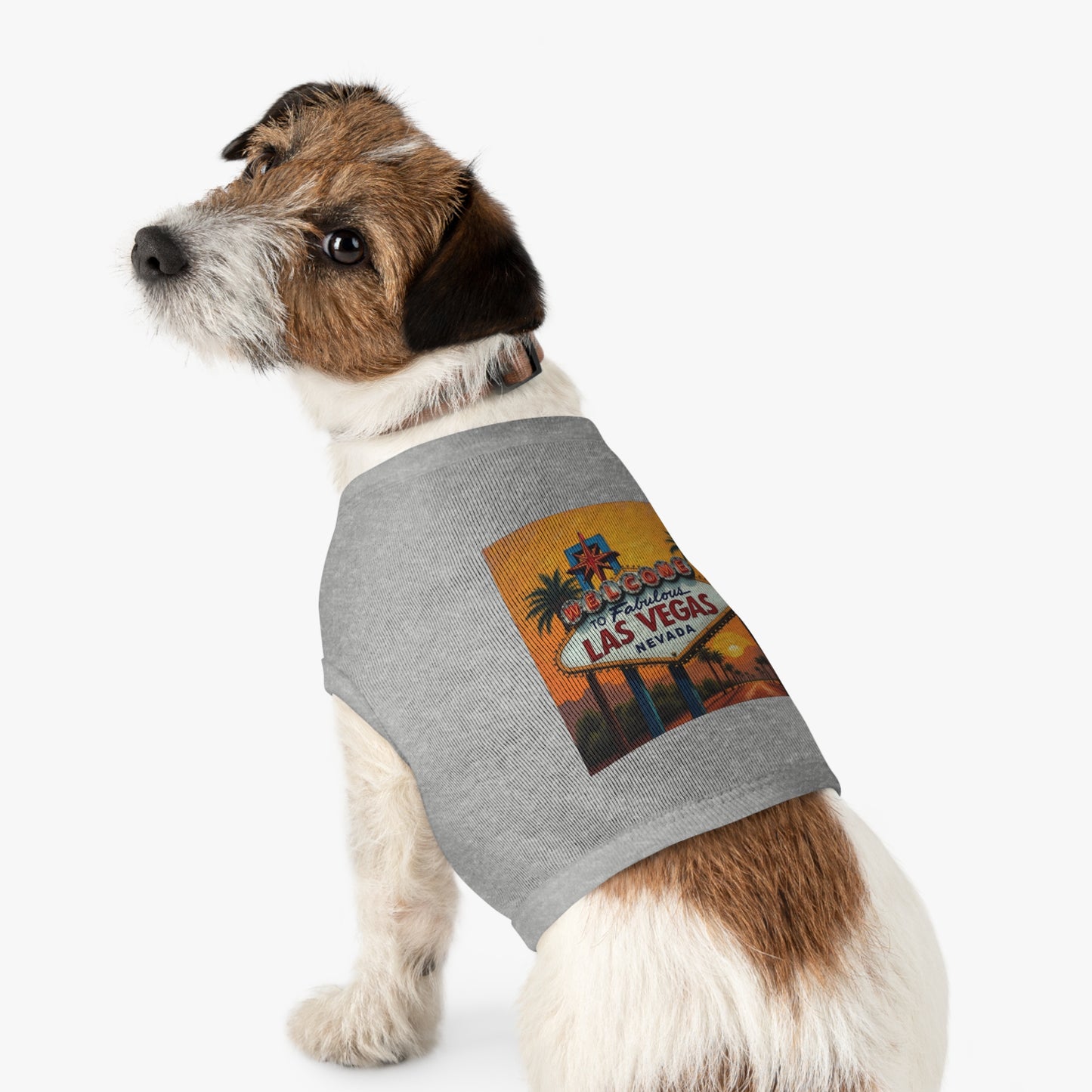 Colorful Welcome to Las Vegas Sunset Pet Tank Top - Fun & Trendy Dog Apparel