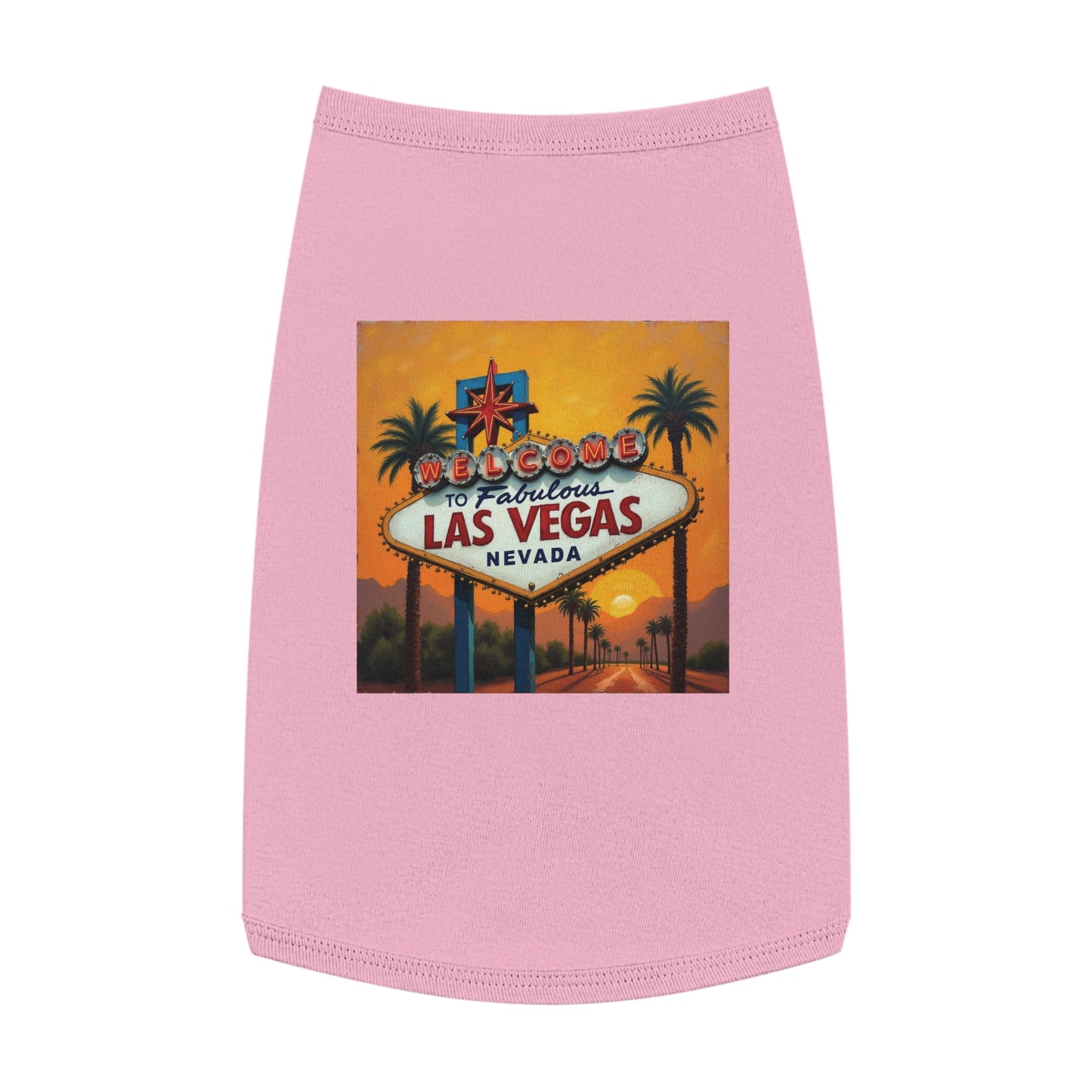 Colorful Welcome to Las Vegas Sunset Pet Tank Top - Fun & Trendy Dog Apparel