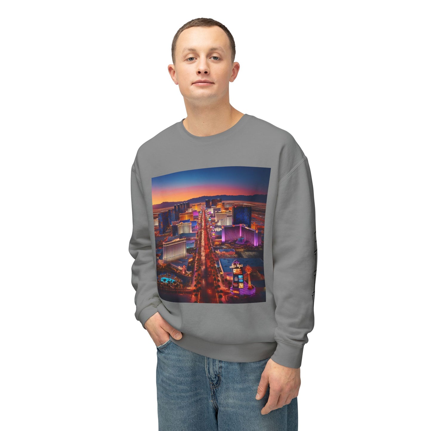 Everybody Loves Las Vegas Fun & Vibrant City Shirt ~ Uni Sex Crew Nexk Sweat Shirt