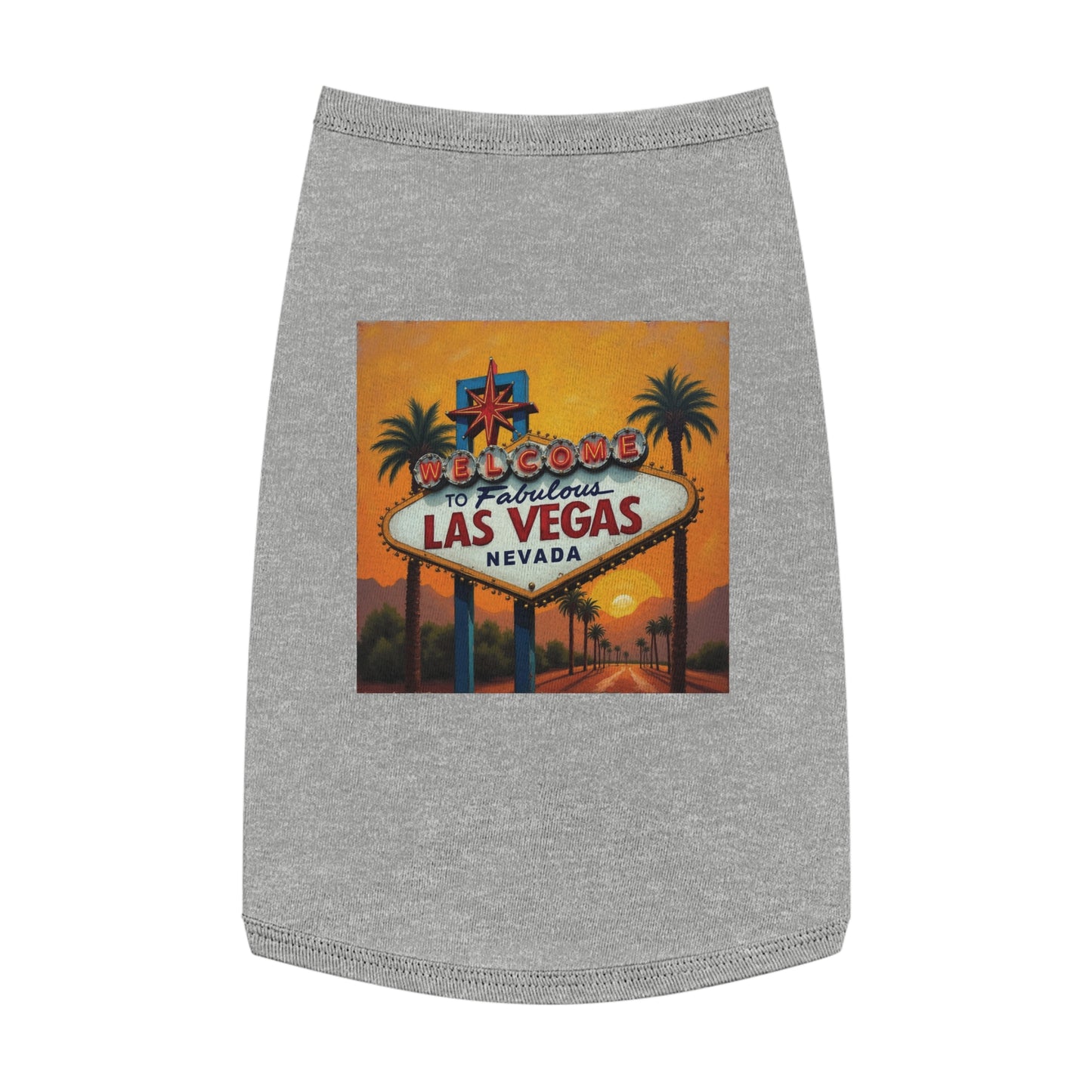 Colorful Welcome to Las Vegas Sunset Pet Tank Top - Fun & Trendy Dog Apparel