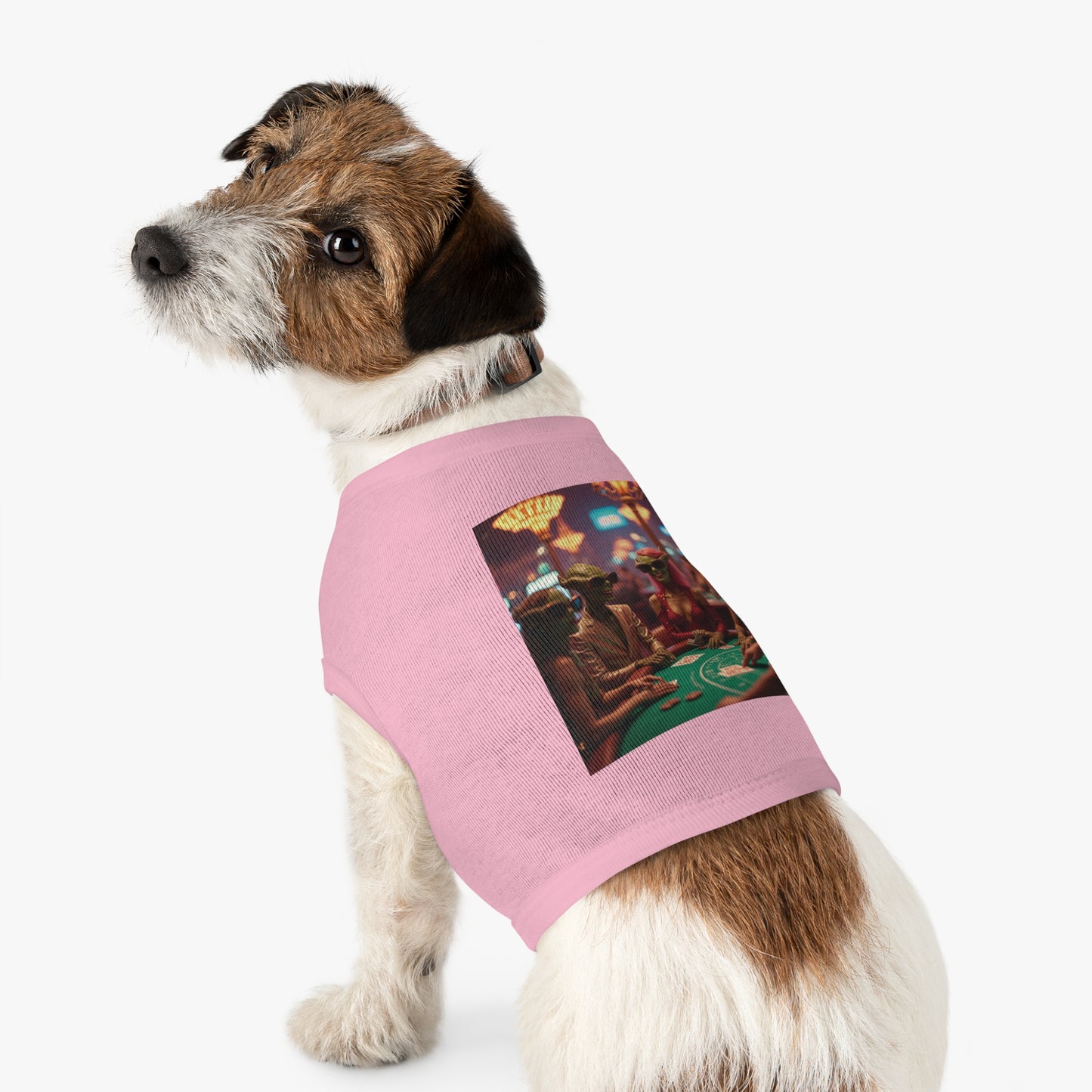 Aliens Playing Black Jack in Las Vegas Pet Tank Top - Fun & Trendy Dog Apparel