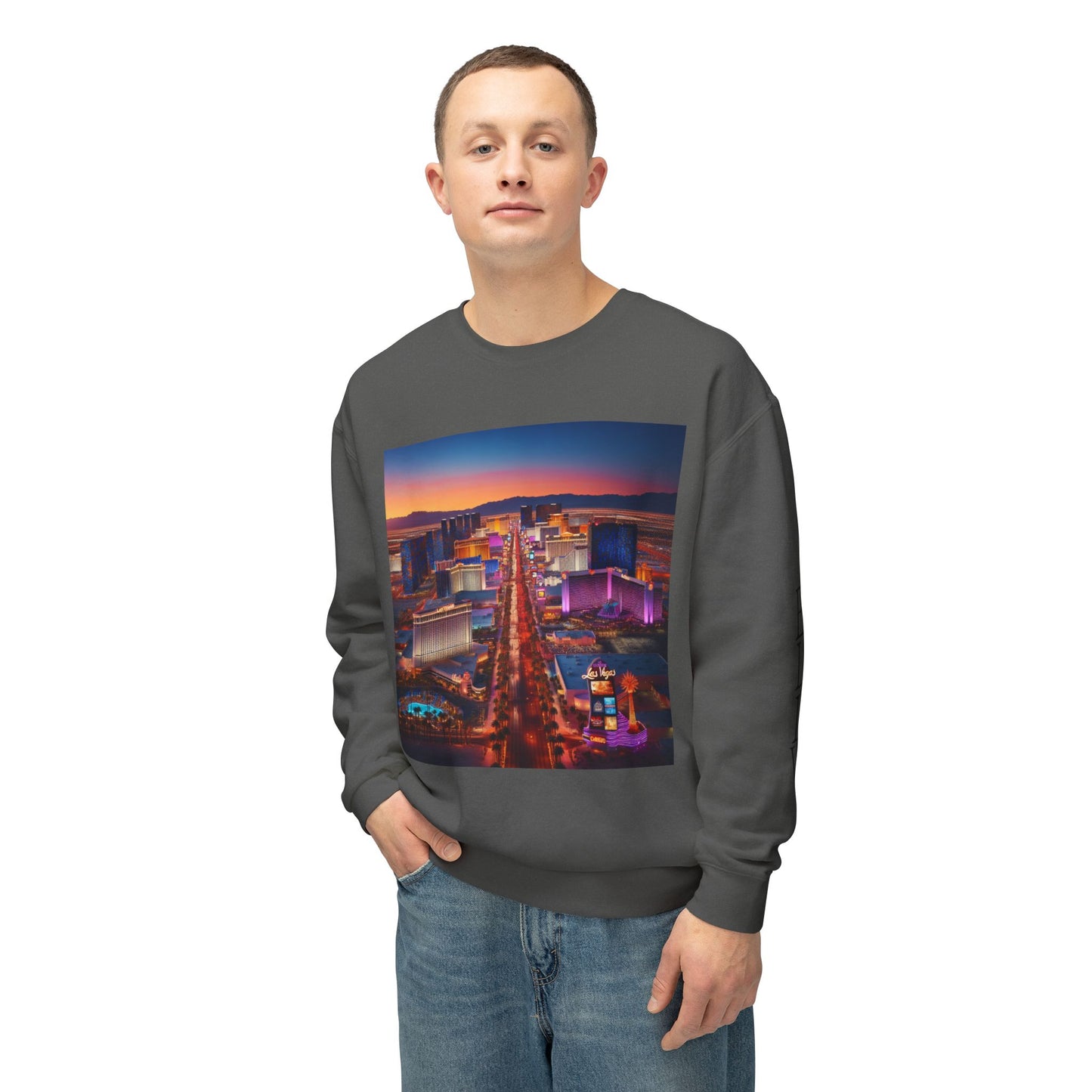 Everybody Loves Las Vegas Fun & Vibrant City Shirt ~ Uni Sex Crew Nexk Sweat Shirt