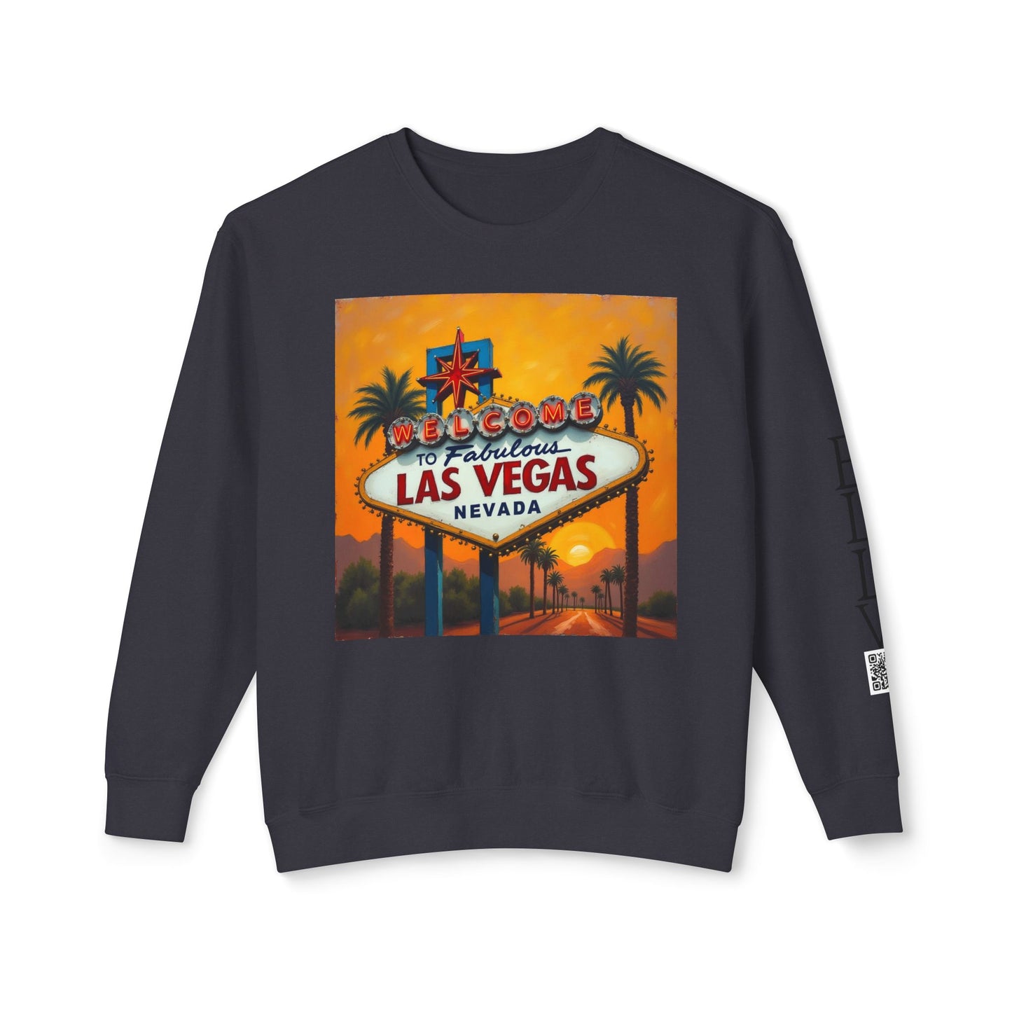 Colorful Welcome to Las Vegas Sign Sunset Uni Sex Sweatshirt