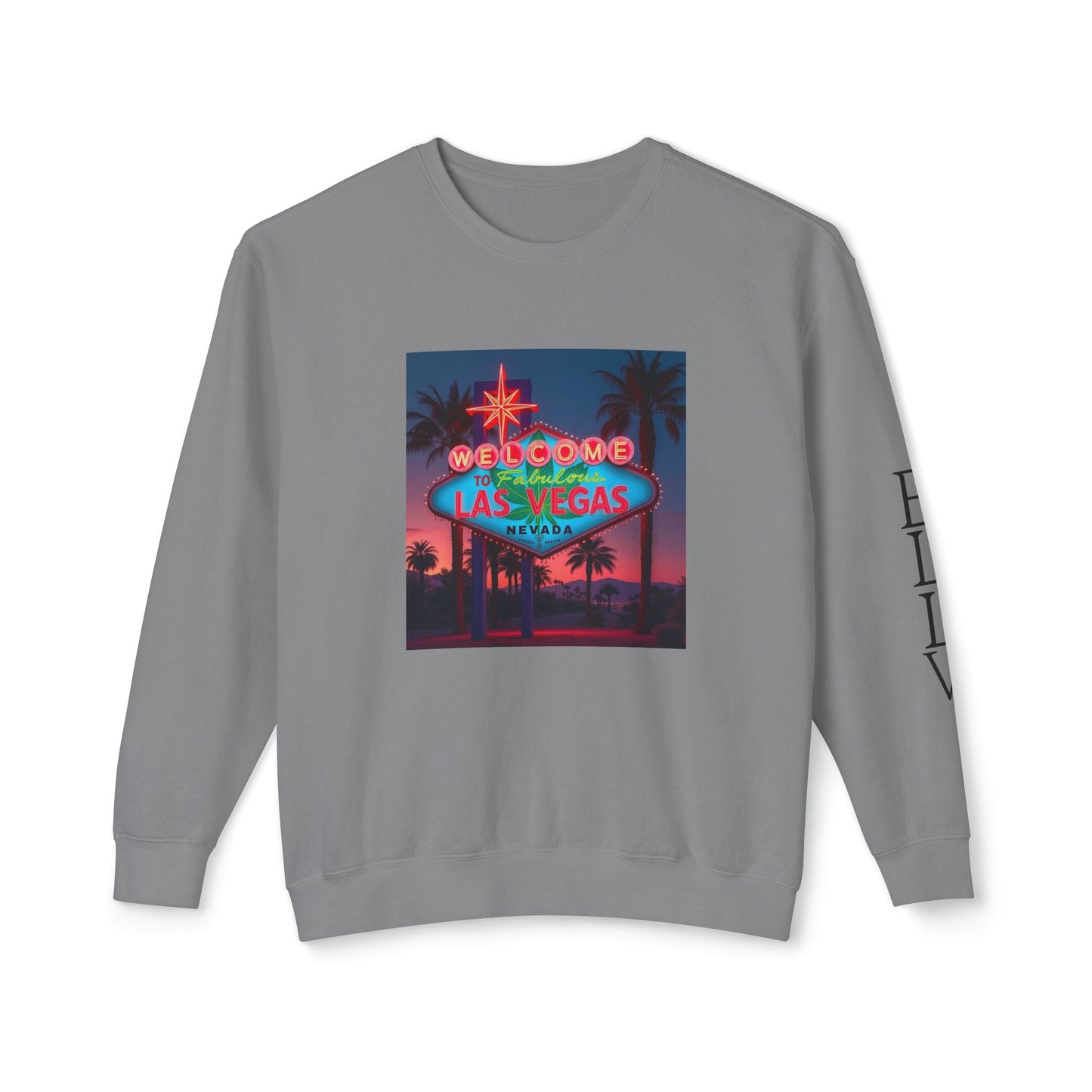 ELLV 420 Las Vegas Neon Sign ~ Uni Sex Crew Neck Sweat Shirt