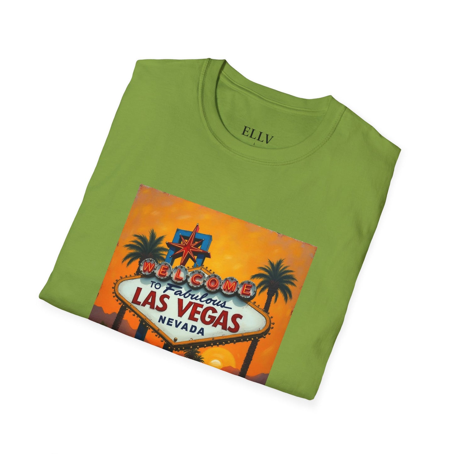 Colorful Welcome to Las Vegas Sign Sunset T