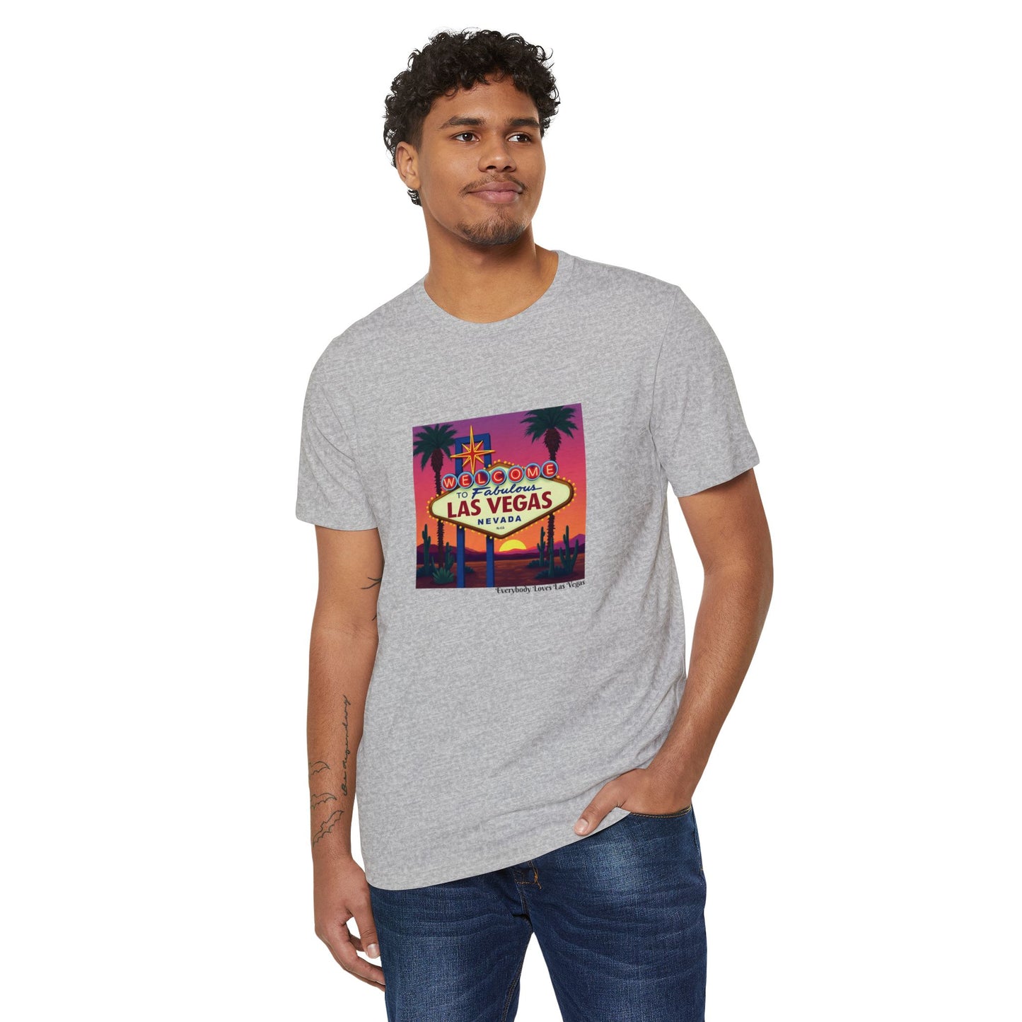 Welcome to Las Vegas Colorful desert Sunset Sign ~ Organic T Shirt