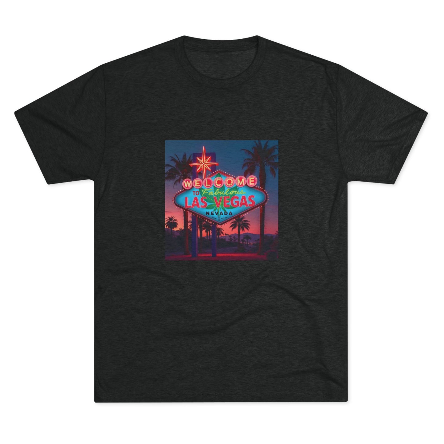 ELLV 420 Neon Las Vegas Sign ~ Uni Sex Tri Blend Soft T