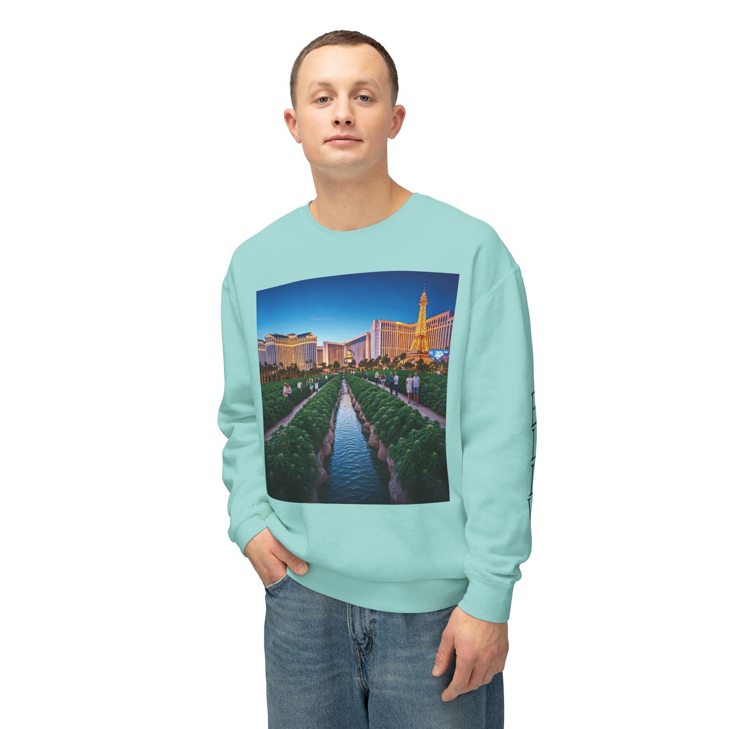 ELLV 420 takes over the Las Vegas Strip ~ Uni Sex Crew Neck Sweat Shirt