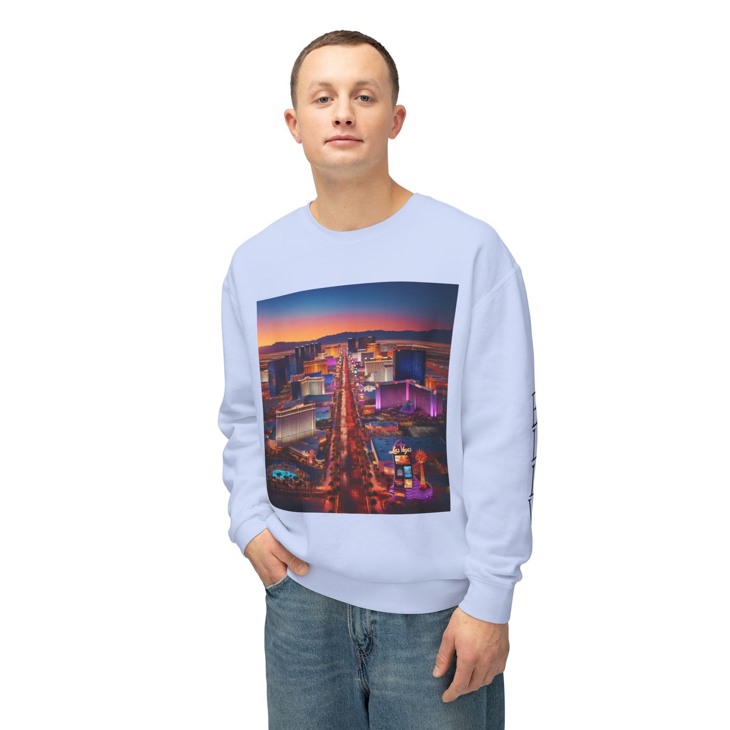 Everybody Loves Las Vegas Fun & Vibrant City Shirt ~ Uni Sex Crew Nexk Sweat Shirt