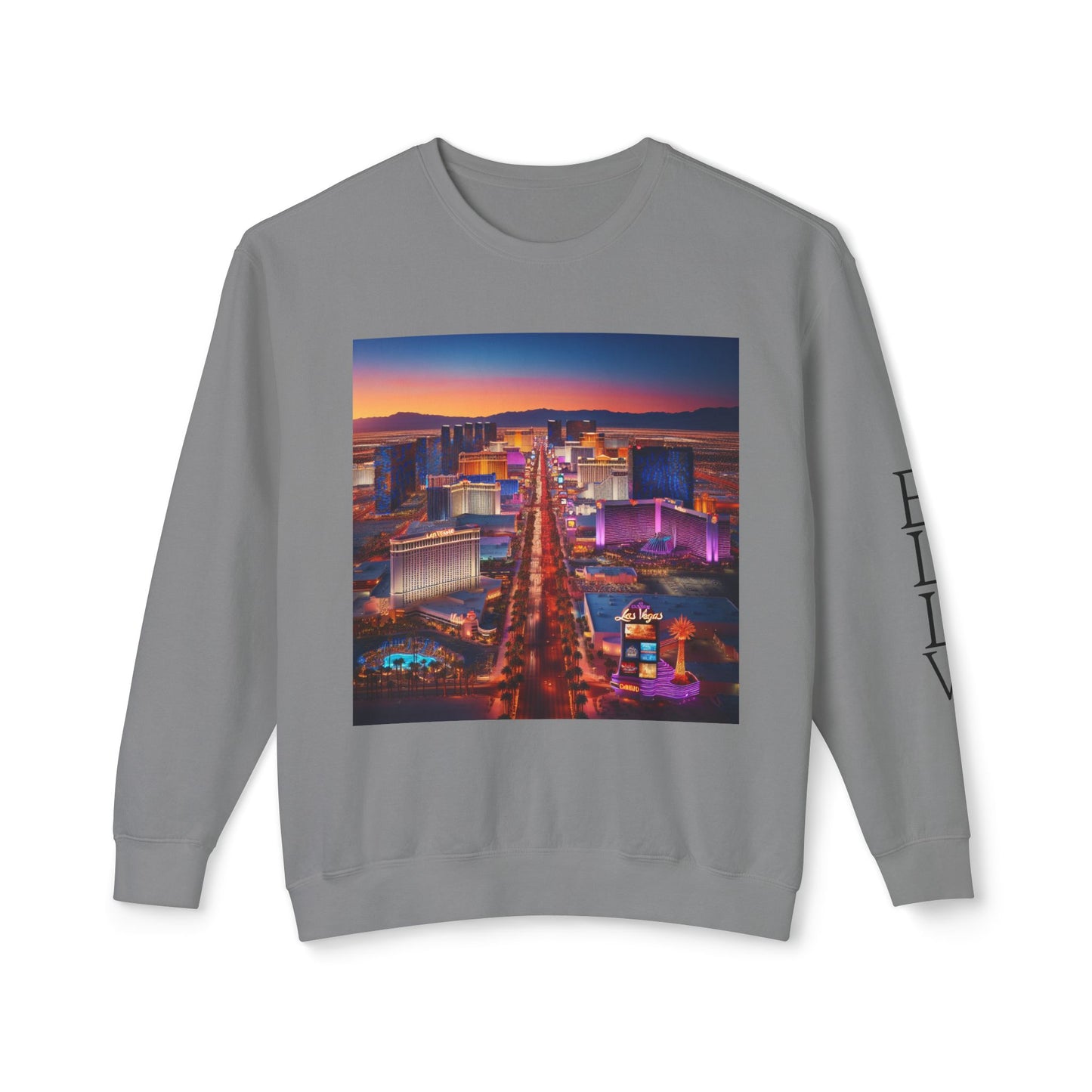 Everybody Loves Las Vegas Fun & Vibrant City Shirt ~ Uni Sex Crew Nexk Sweat Shirt