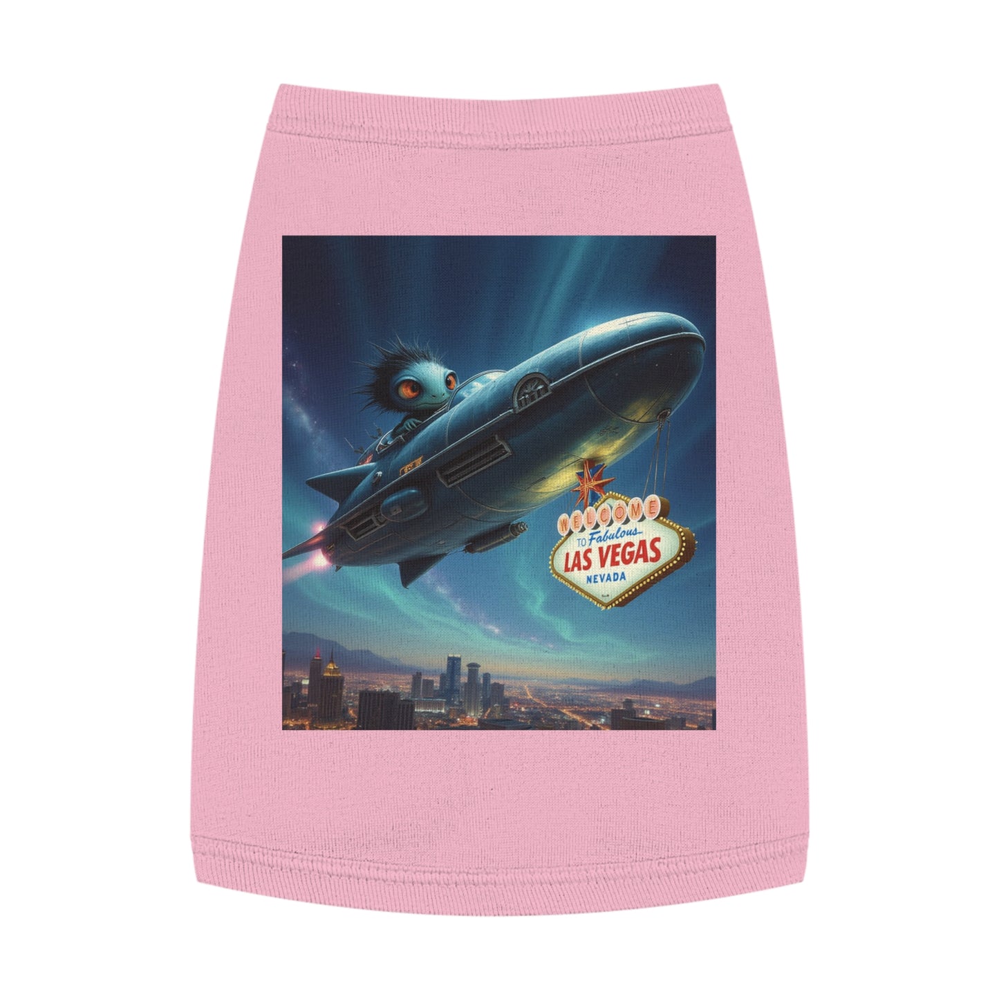 Aliens are Stealing the Welcome to Las Vegas SIgn! Pet Tank Top - Fun & Trendy Dog Apparel