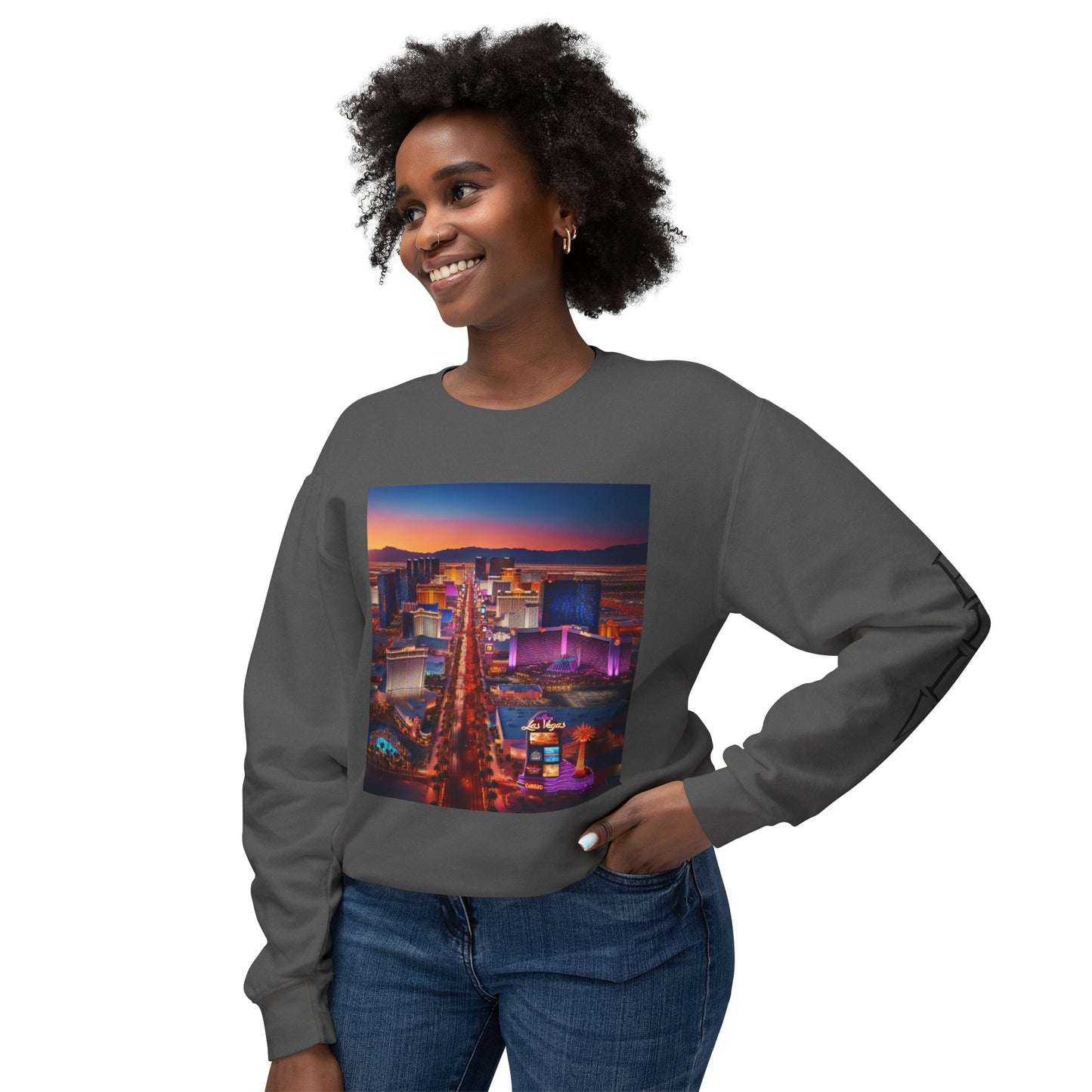 Everybody Loves Las Vegas Fun & Vibrant City Shirt ~ Uni Sex Crew Nexk Sweat Shirt