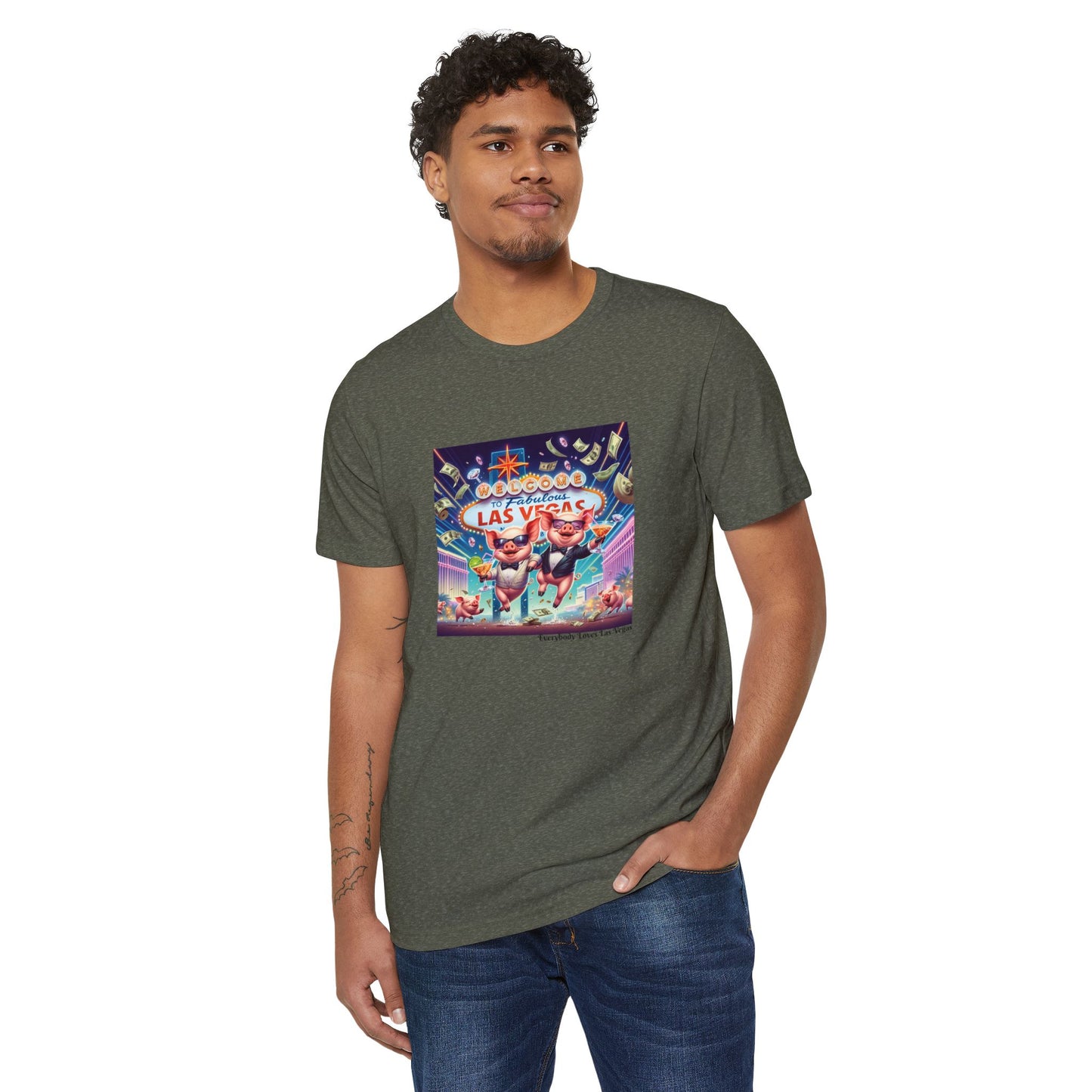 Happy as Pigs in Las Vegas ~ Organic T Shirt