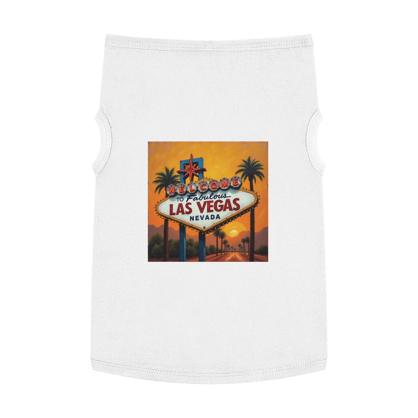 Colorful Welcome to Las Vegas Sunset Pet Tank Top - Fun & Trendy Dog Apparel