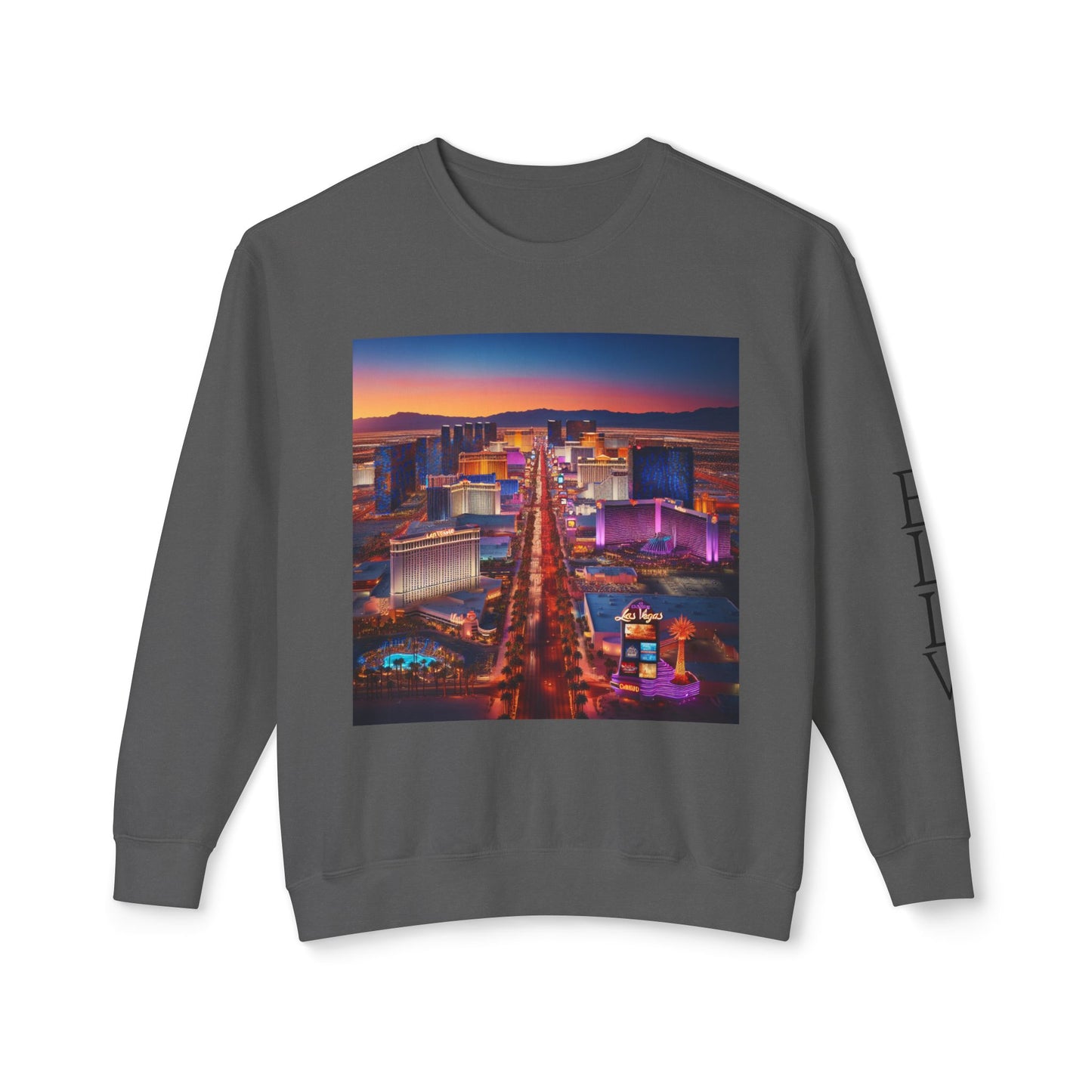 Everybody Loves Las Vegas Fun & Vibrant City Shirt ~ Uni Sex Crew Nexk Sweat Shirt