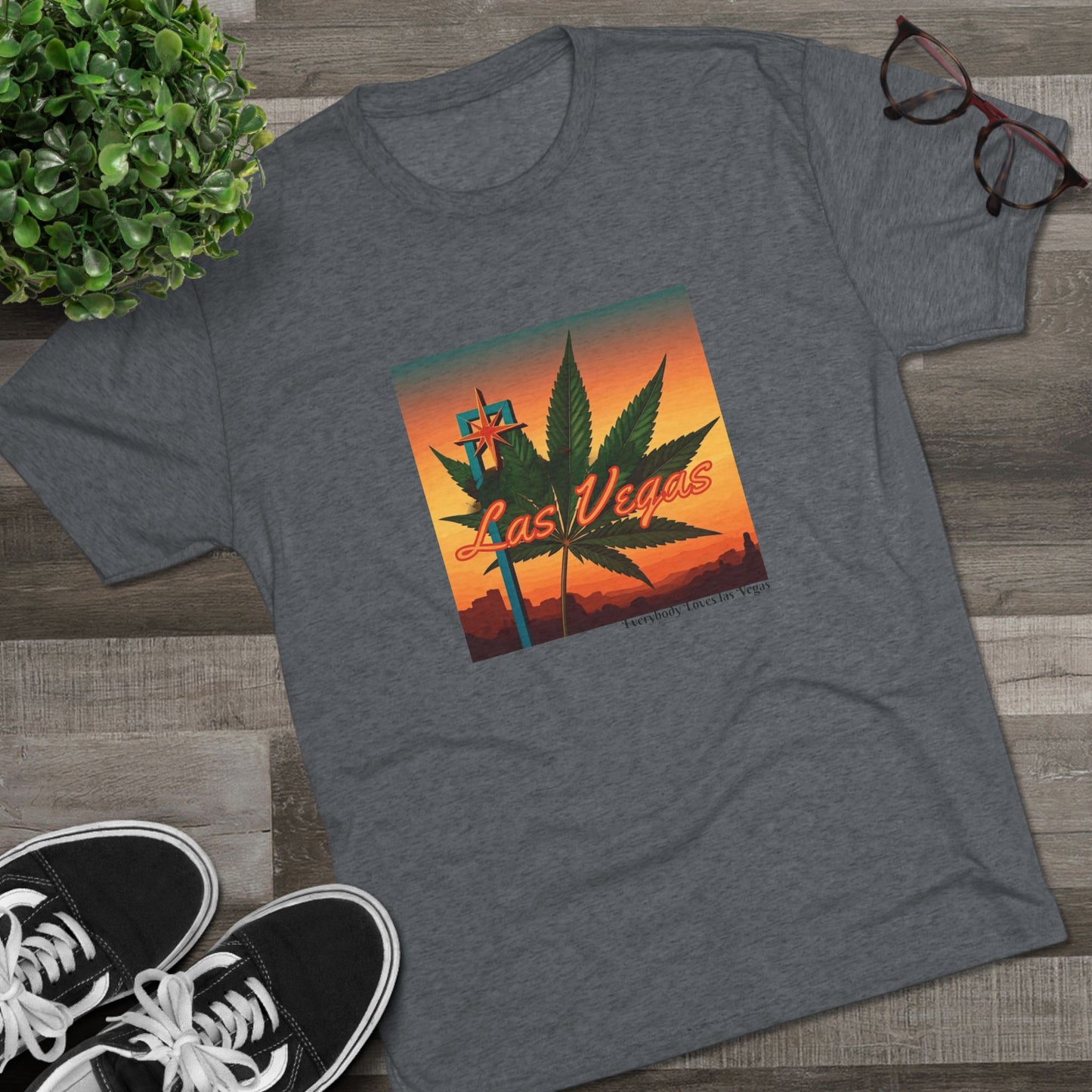 ELLV 420 Sunset Sign ~Uni Sex Tri Blend Soft T