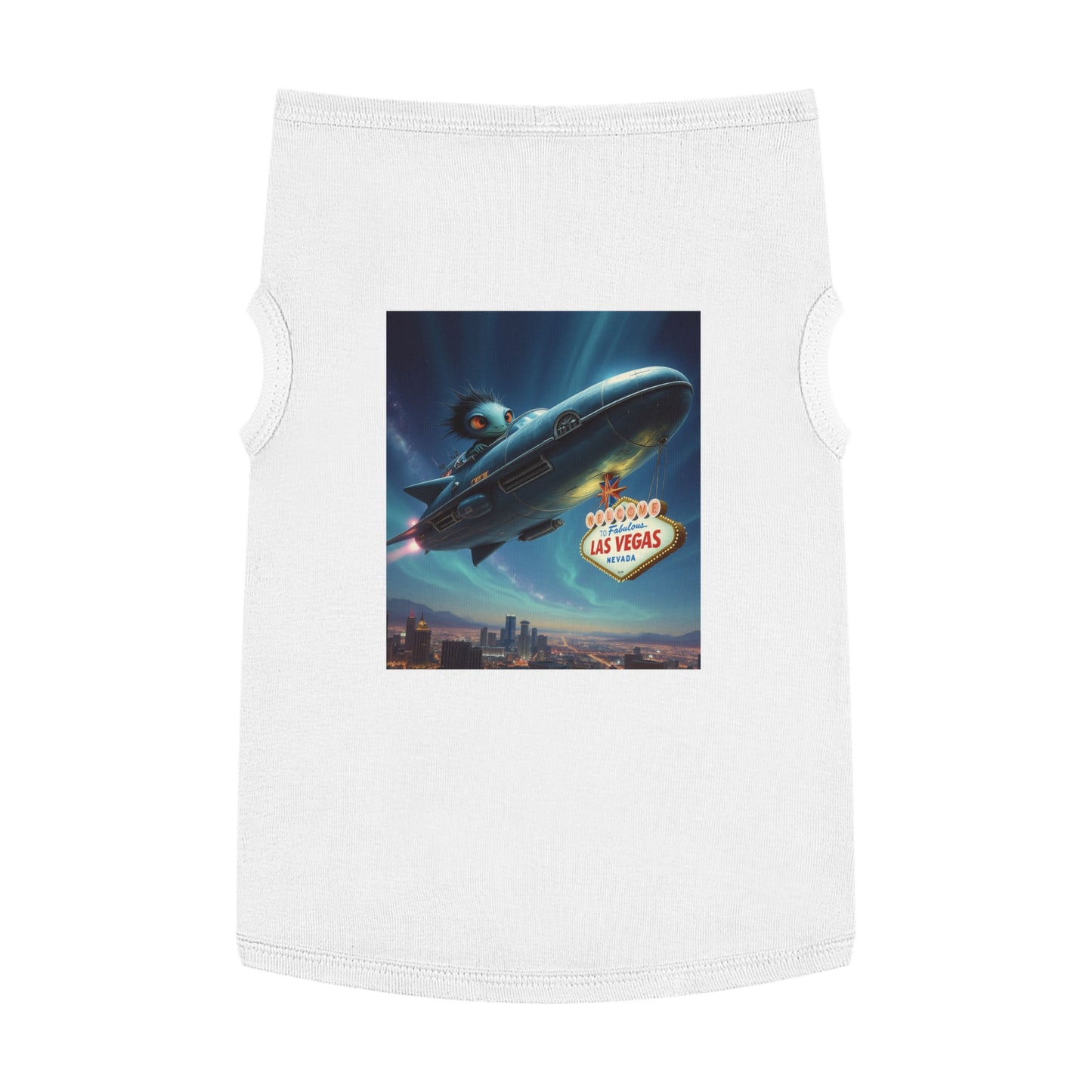 Aliens are Stealing the Welcome to Las Vegas SIgn! Pet Tank Top - Fun & Trendy Dog Apparel