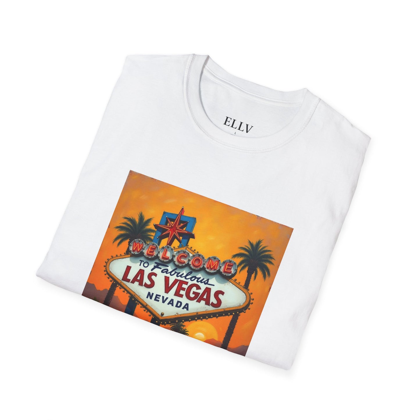 Colorful Welcome to Las Vegas Sign Sunset T