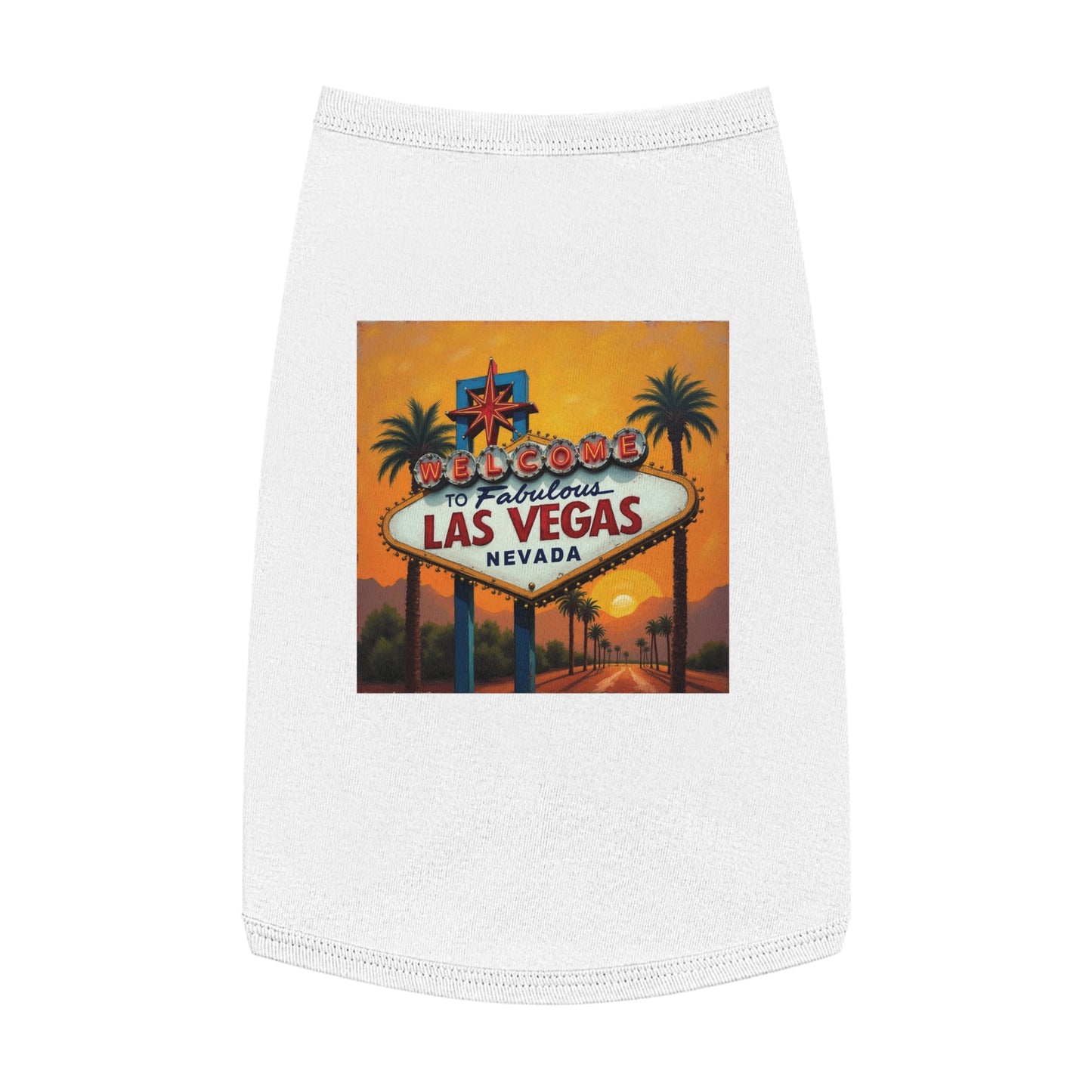 Colorful Welcome to Las Vegas Sunset Pet Tank Top - Fun & Trendy Dog Apparel