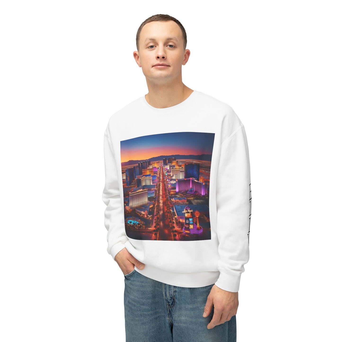 Everybody Loves Las Vegas Fun & Vibrant City Shirt ~ Uni Sex Crew Nexk Sweat Shirt