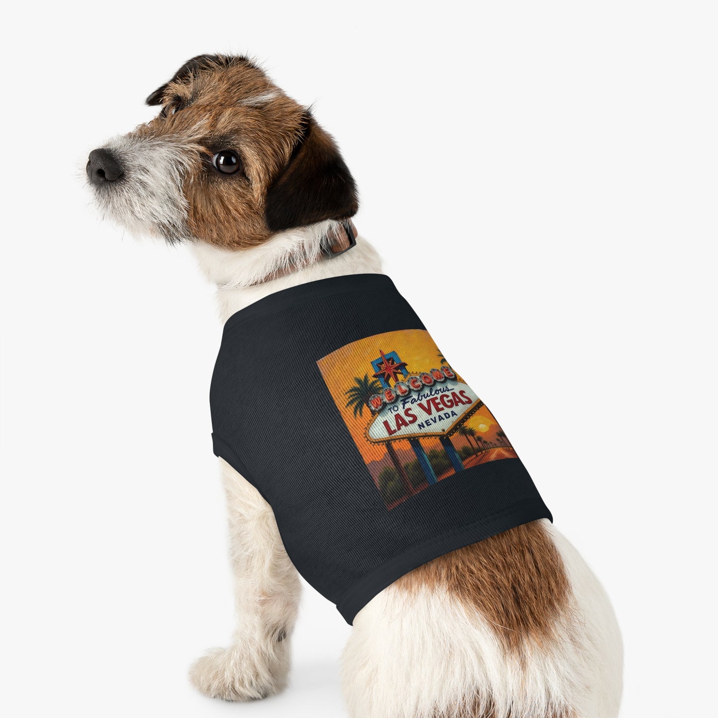 Colorful Welcome to Las Vegas Sunset Pet Tank Top - Fun & Trendy Dog Apparel