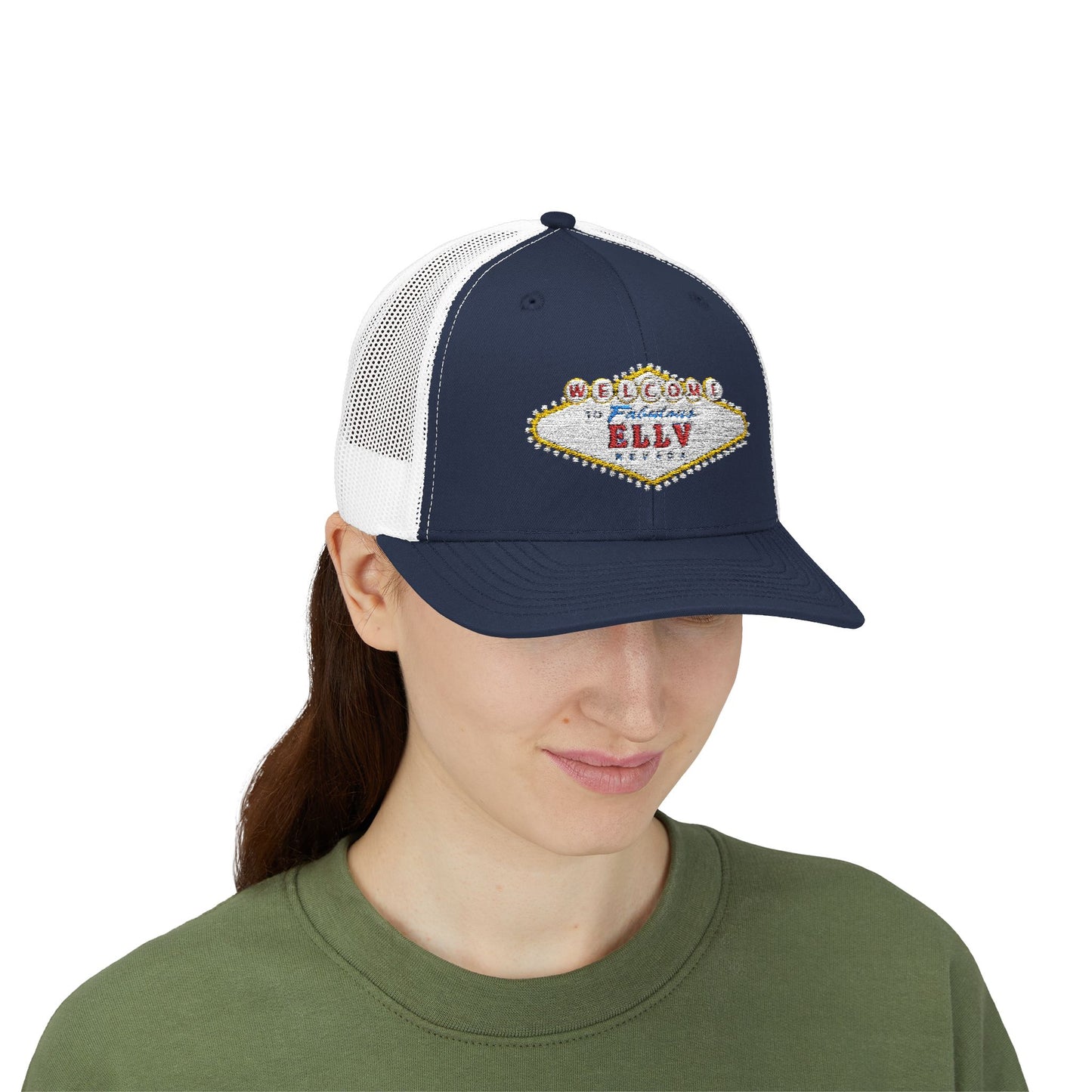 ELLV Las Vegas SIgn Embroidered Snapback Trucker Cap