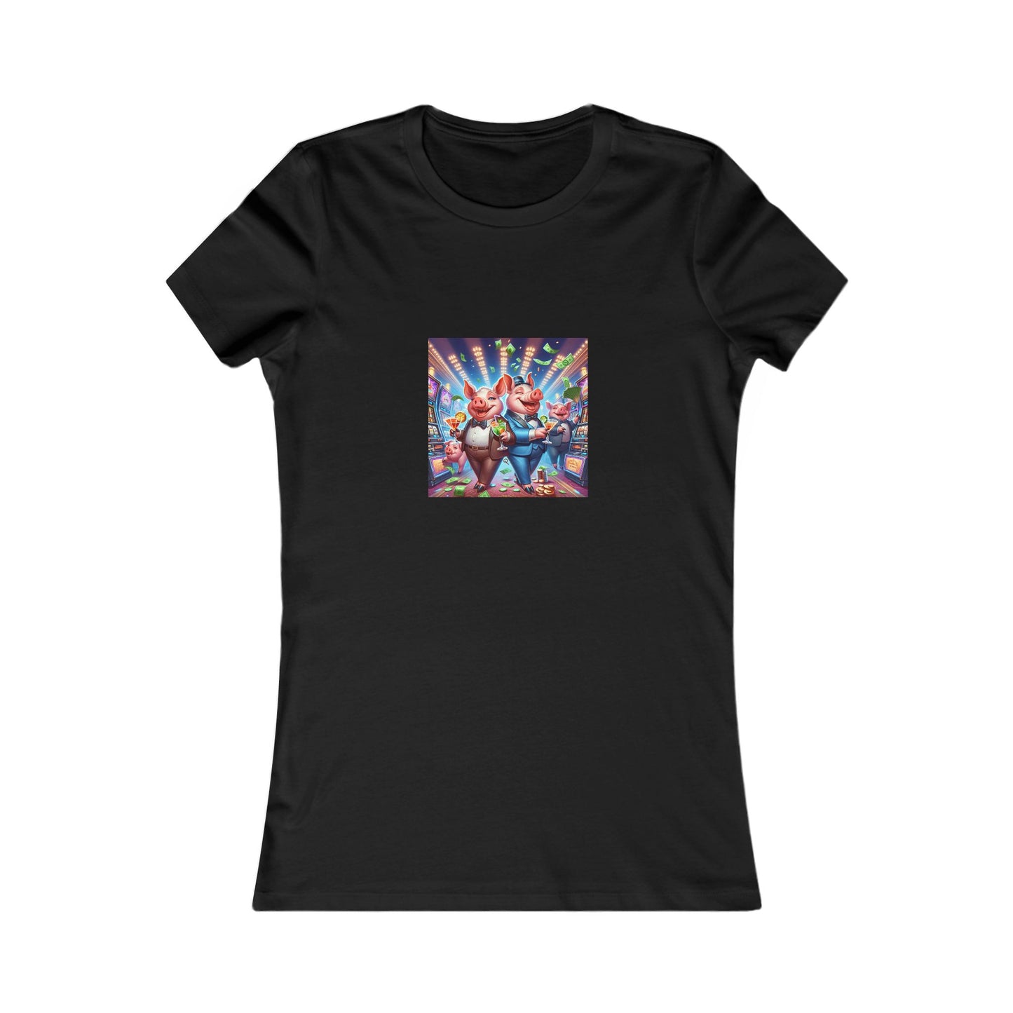 Pigs Living it up in Las Vegas ~ Women's Favorite Tee