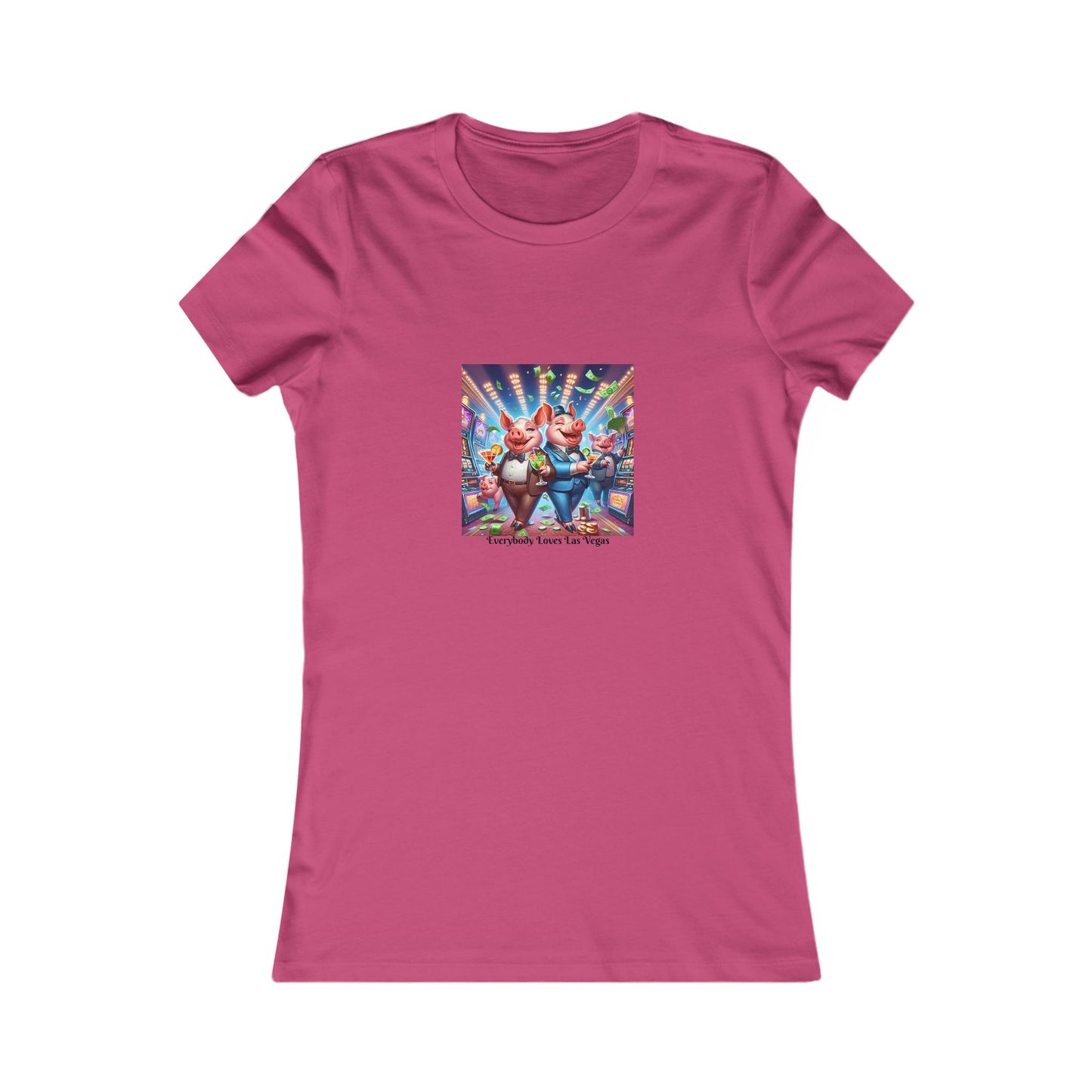 Pigs Living it up in Las Vegas ~ Women's Favorite Tee