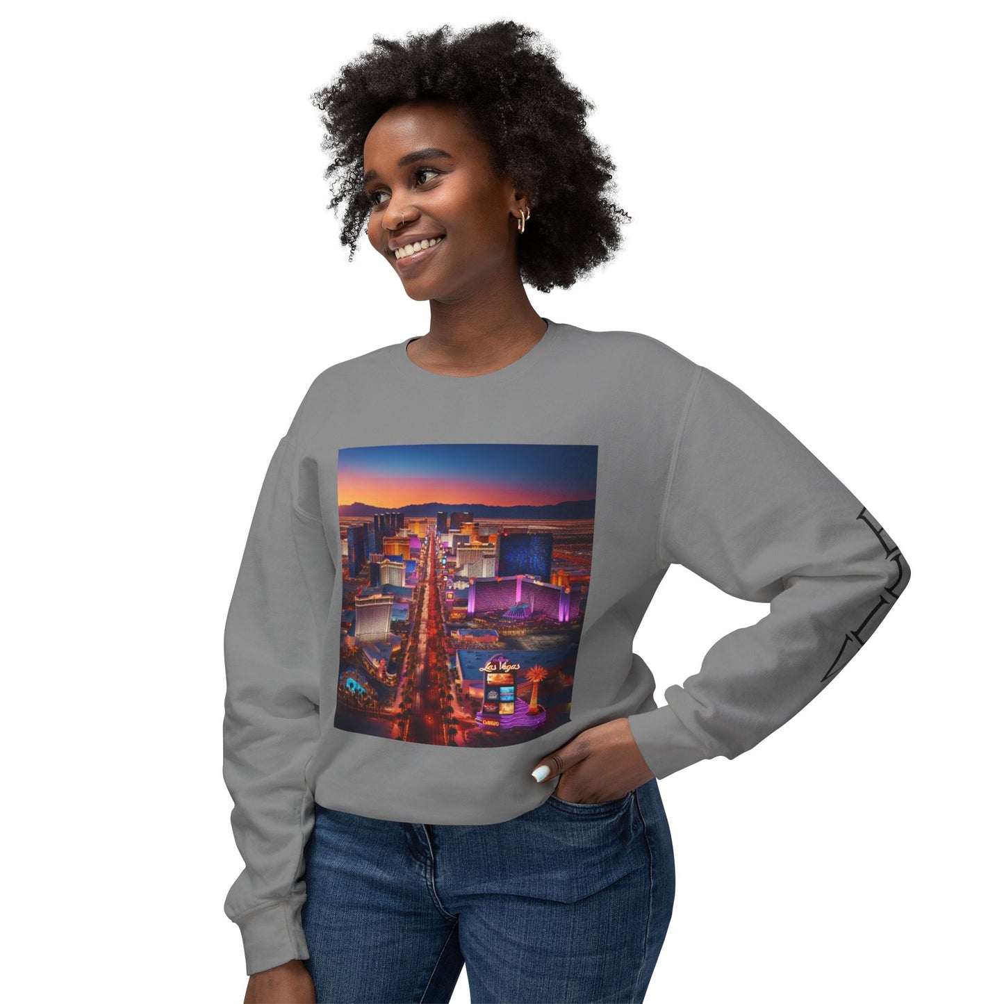 Everybody Loves Las Vegas Fun & Vibrant City Shirt ~ Uni Sex Crew Nexk Sweat Shirt