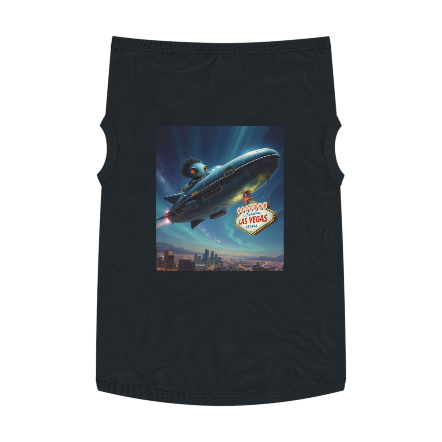 Aliens are Stealing the Welcome to Las Vegas SIgn! Pet Tank Top - Fun & Trendy Dog Apparel