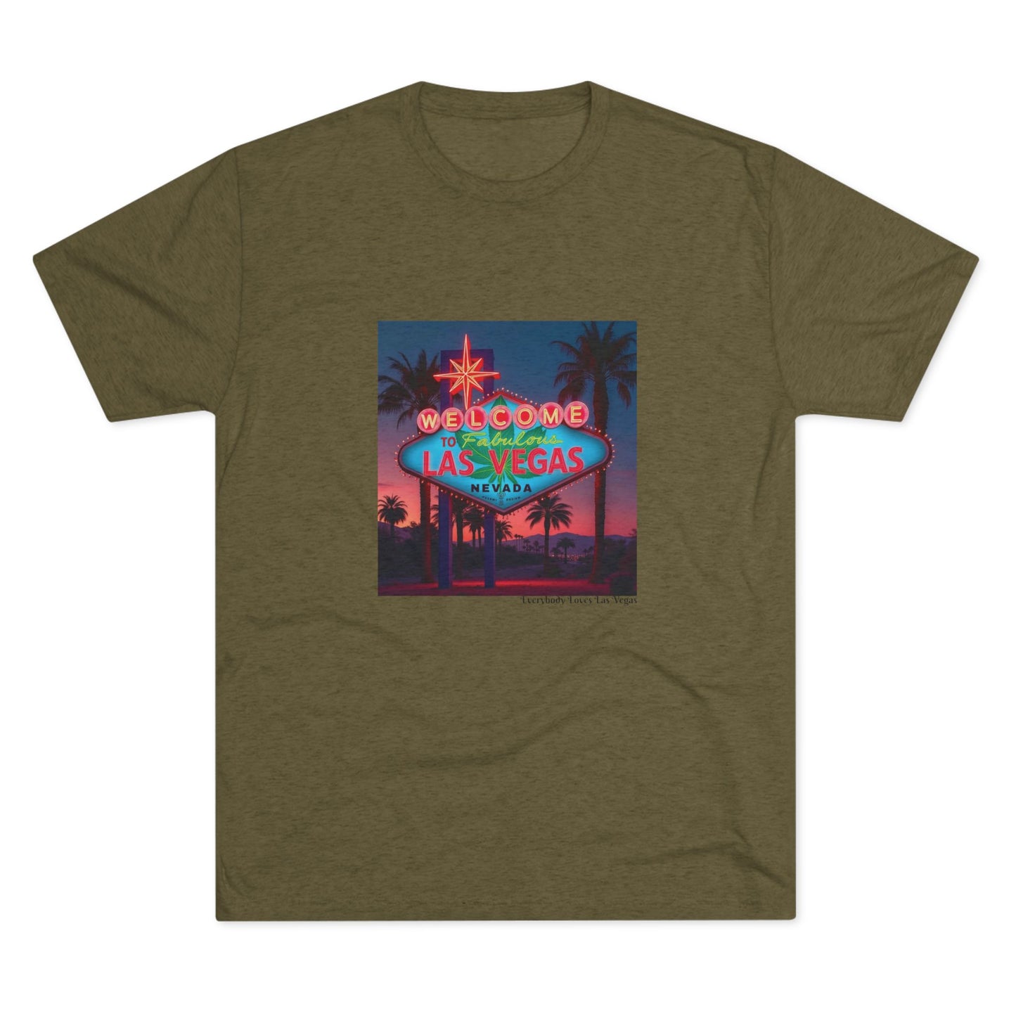 ELLV 420 Neon Las Vegas Sign ~ Uni Sex Tri Blend Soft T