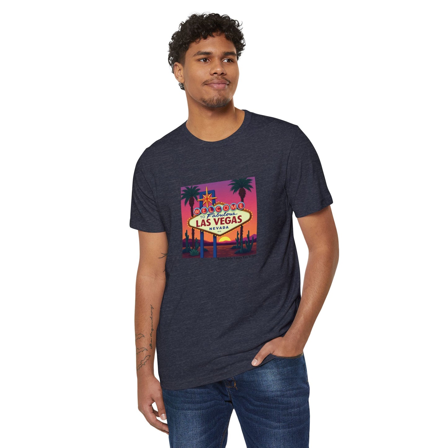 Welcome to Las Vegas Colorful desert Sunset Sign ~ Organic T Shirt