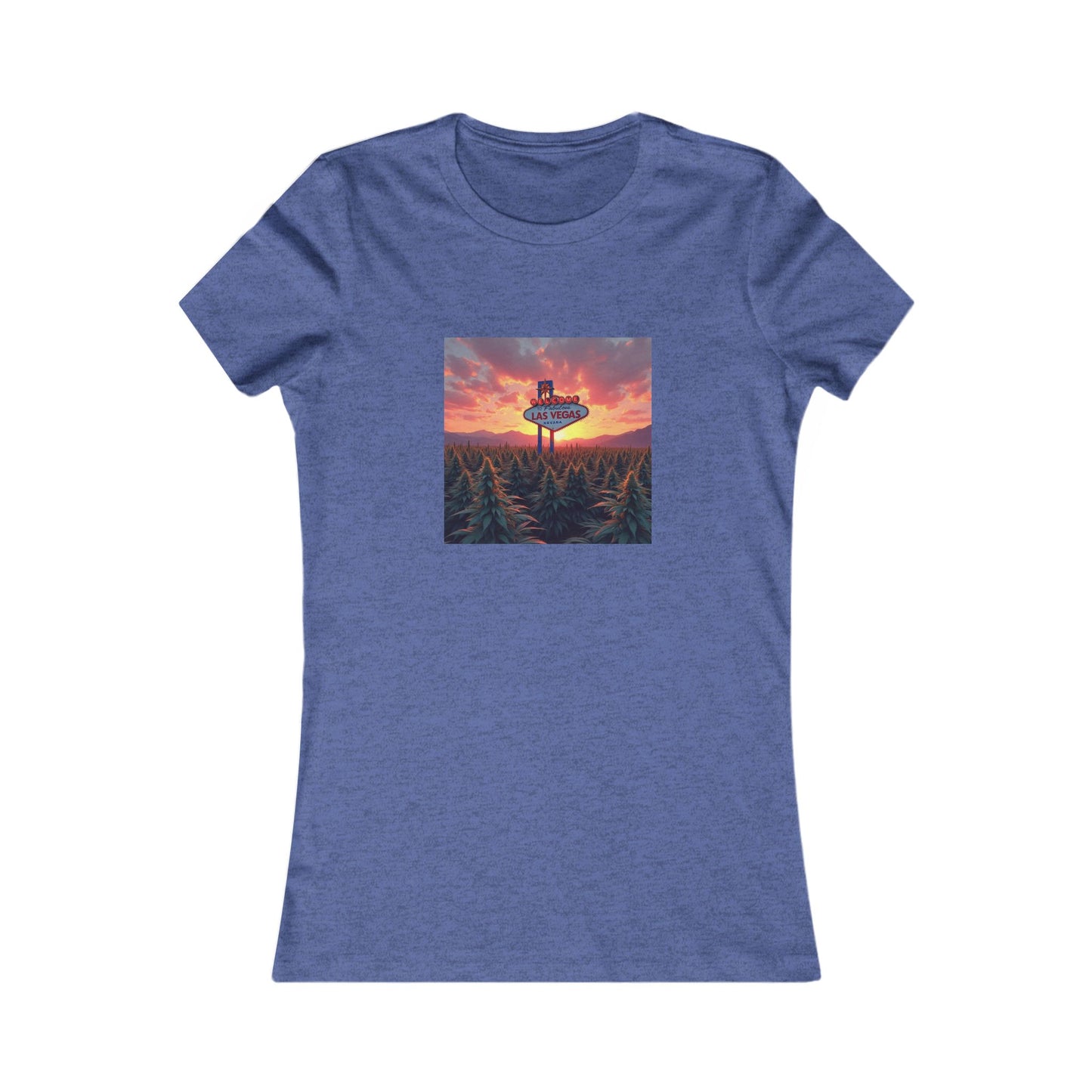 ELLV 420 sunset over the Las Vegas Strip  ~ Women's Favorite Tee