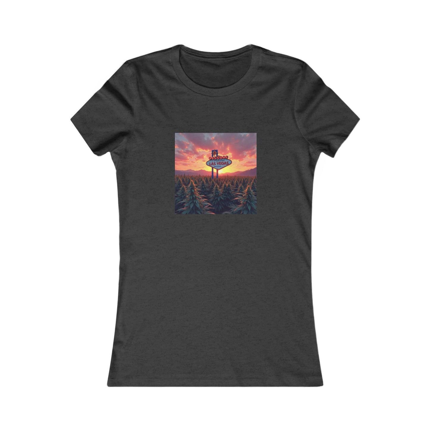 ELLV 420 sunset over the Las Vegas Strip  ~ Women's Favorite Tee