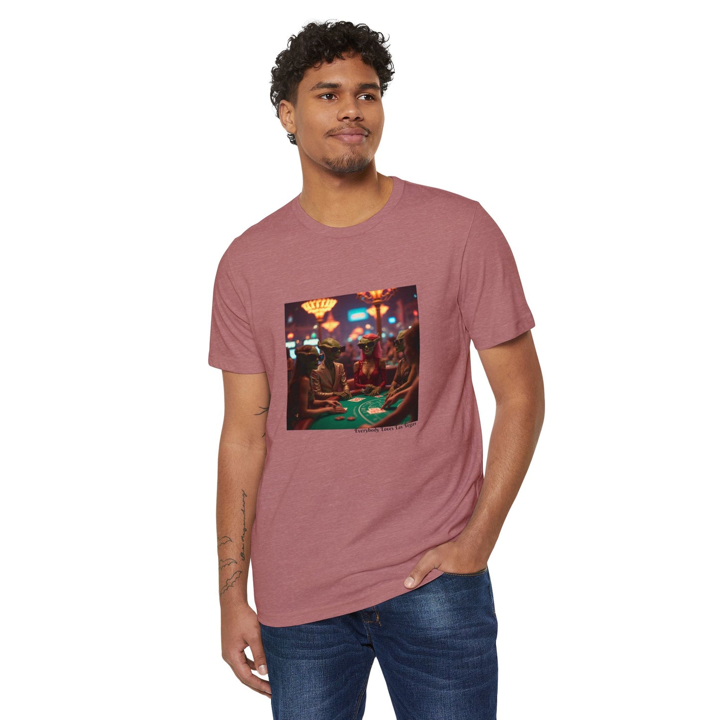 Aliens Loving Las Vegas Playing Blackjack ~ Unisex Organic T-Shirt