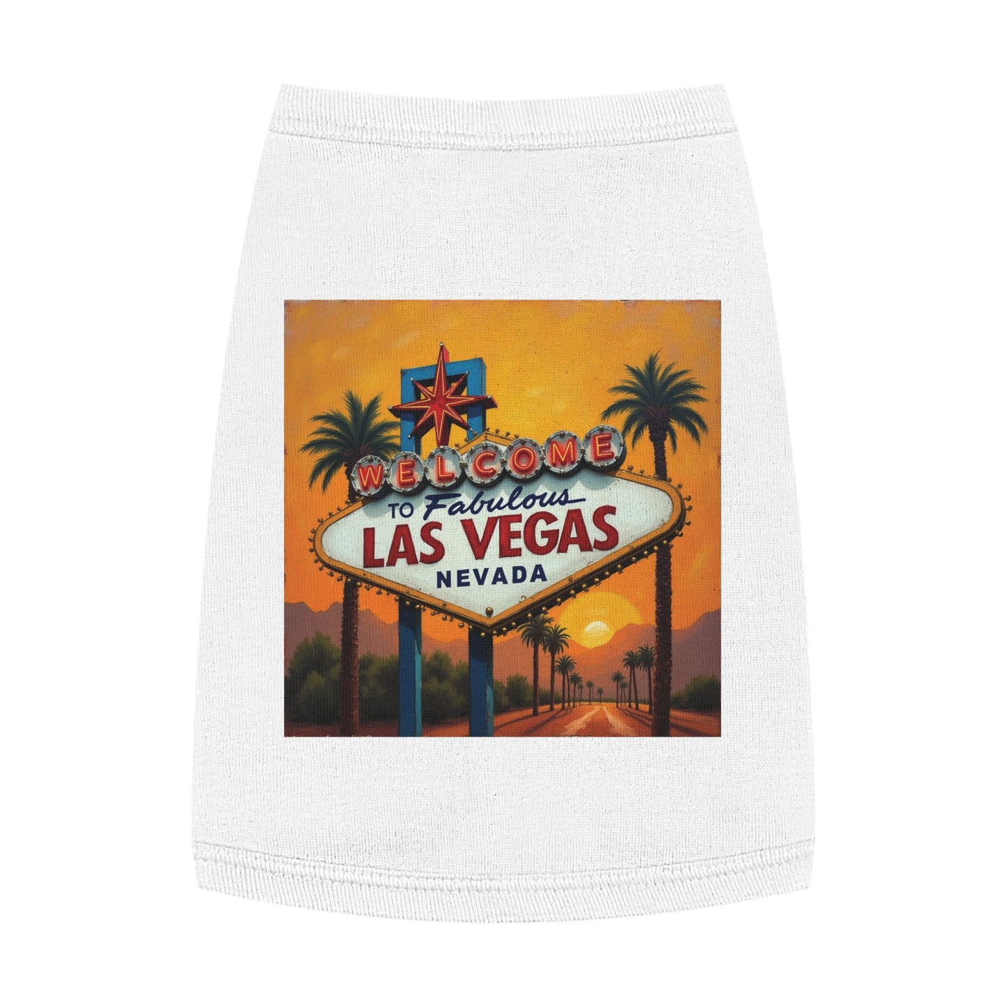 Colorful Welcome to Las Vegas Sunset Pet Tank Top - Fun & Trendy Dog Apparel