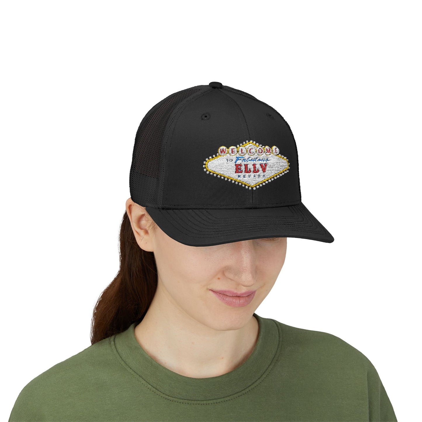 ELLV Las Vegas SIgn Embroidered Snapback Trucker Cap