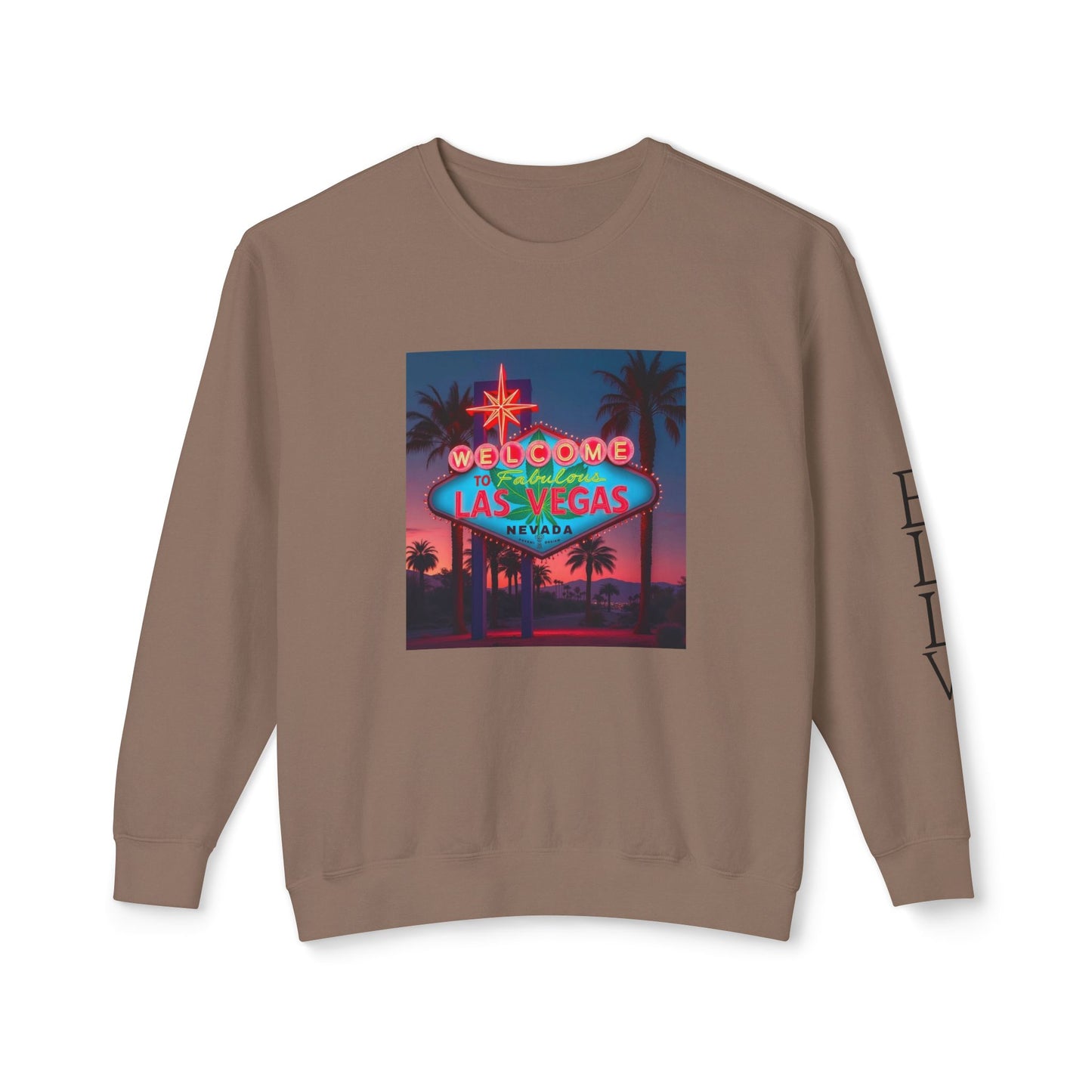 ELLV 420 Las Vegas Neon Sign ~ Uni Sex Crew Neck Sweat Shirt