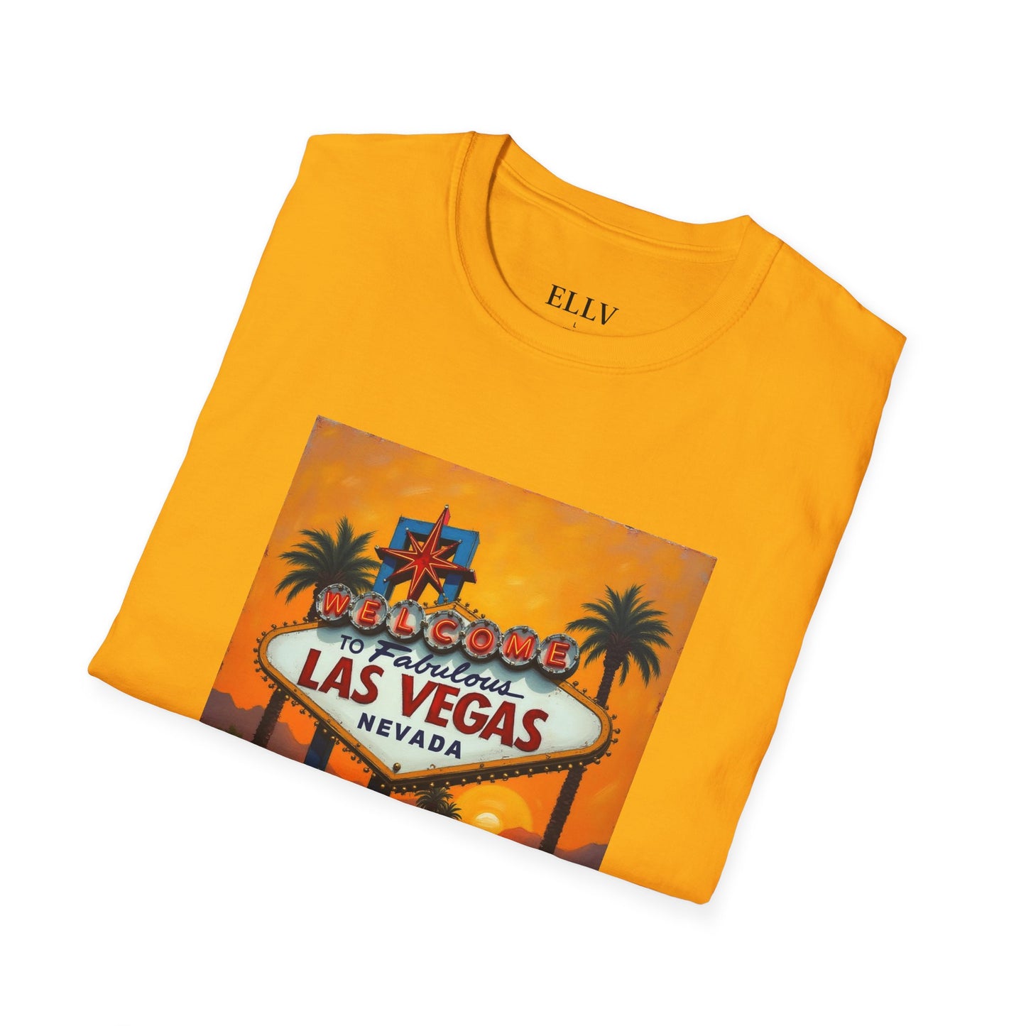 Colorful Welcome to Las Vegas Sign Sunset T