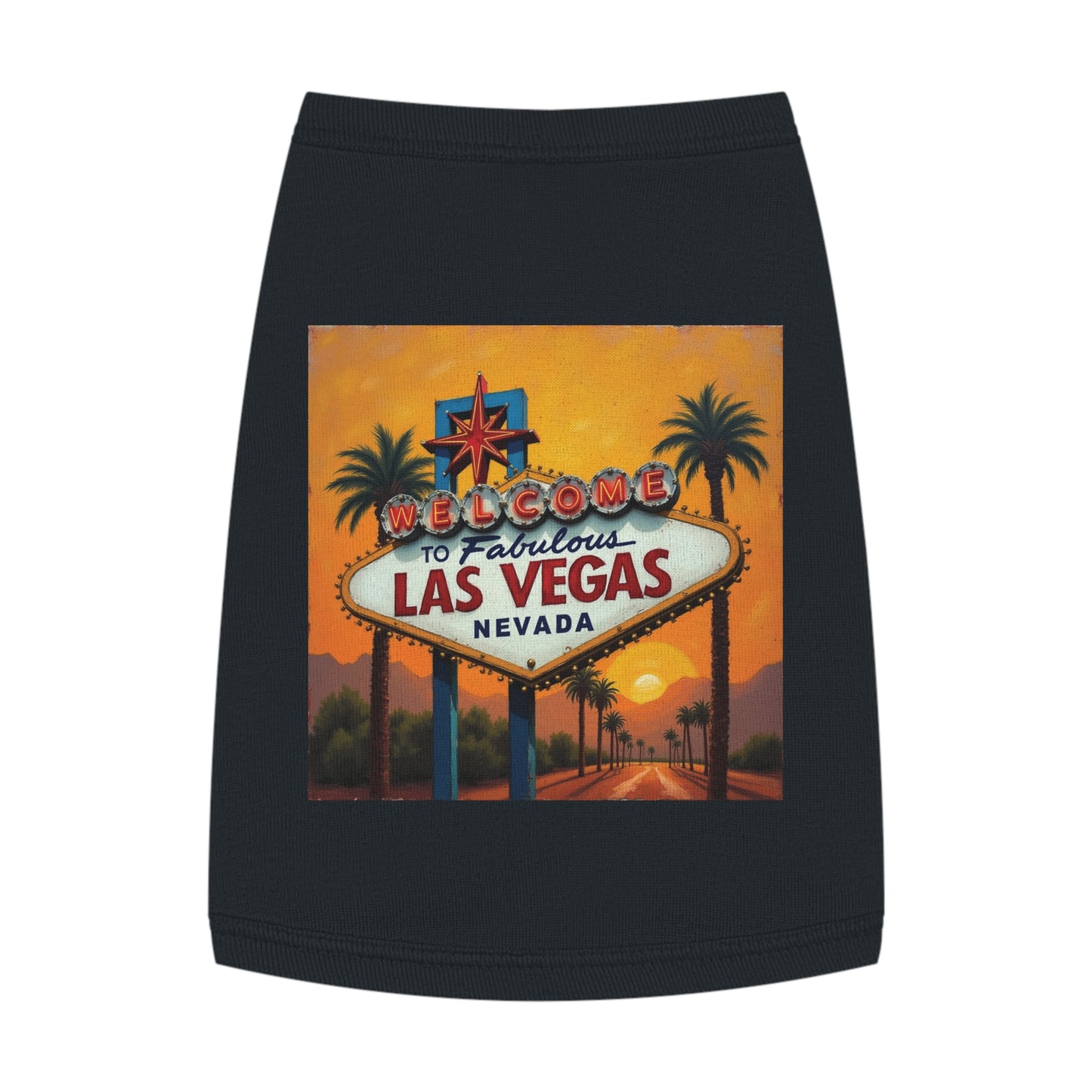 Colorful Welcome to Las Vegas Sunset Pet Tank Top - Fun & Trendy Dog Apparel