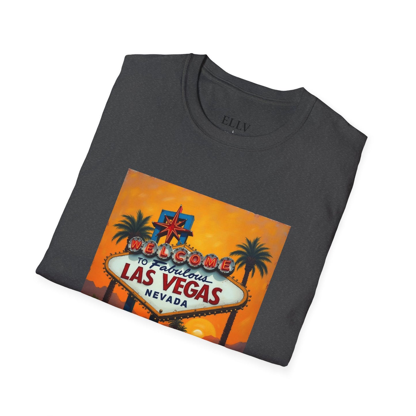 Colorful Welcome to Las Vegas Sign Sunset T