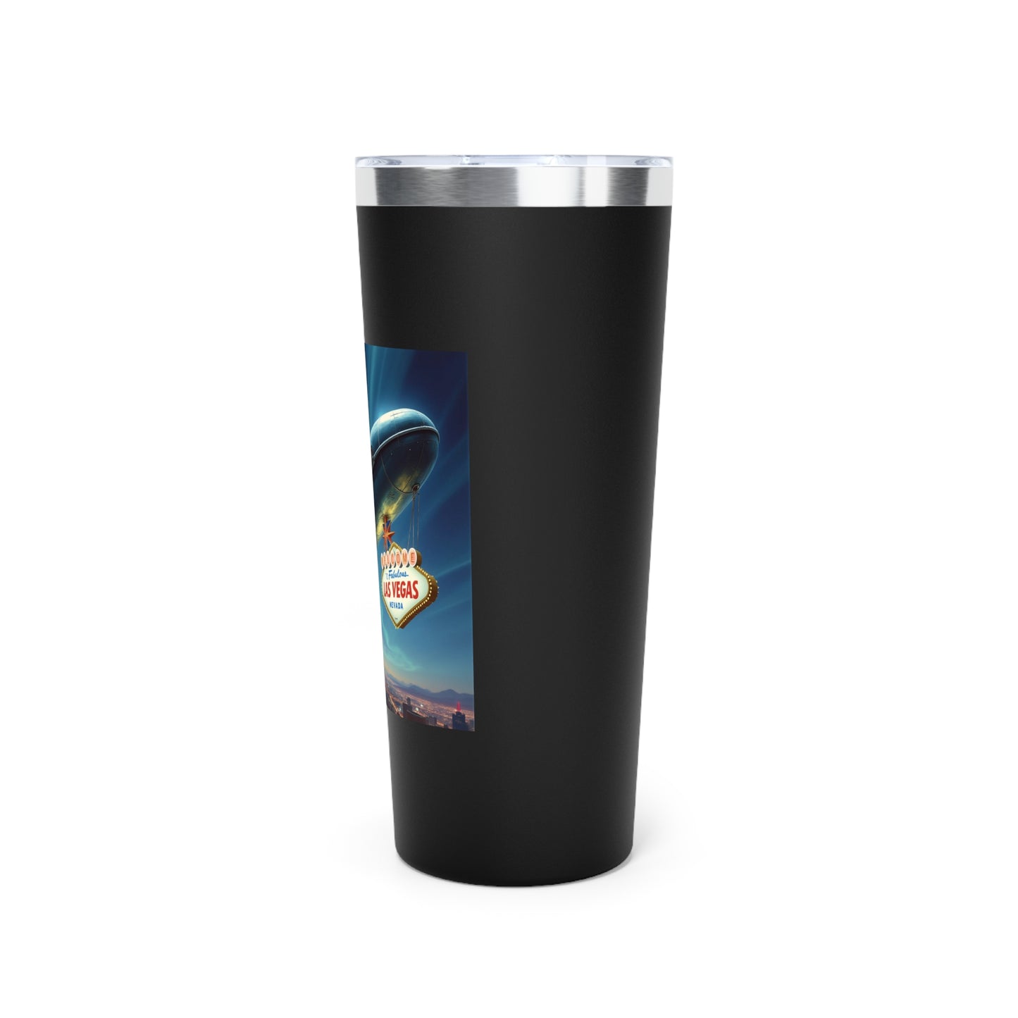 Aliens are Stealing the Welcome to Las Vegas Sign! Travel Mug a MUST HAVE for your next Trip To Vegas! 22oz Copper Insulated Travel Mug