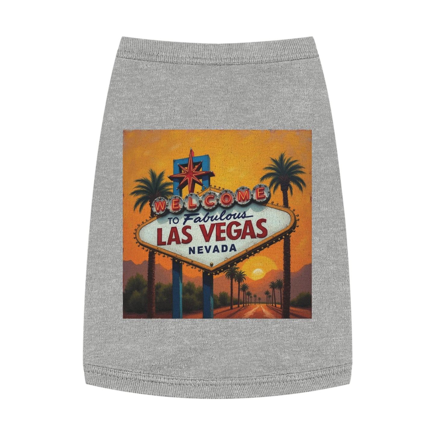 Colorful Welcome to Las Vegas Sunset Pet Tank Top - Fun & Trendy Dog Apparel