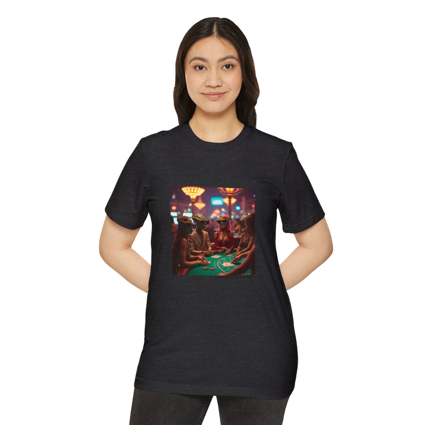 Aliens Loving Las Vegas Playing Blackjack ~ Unisex Organic T-Shirt