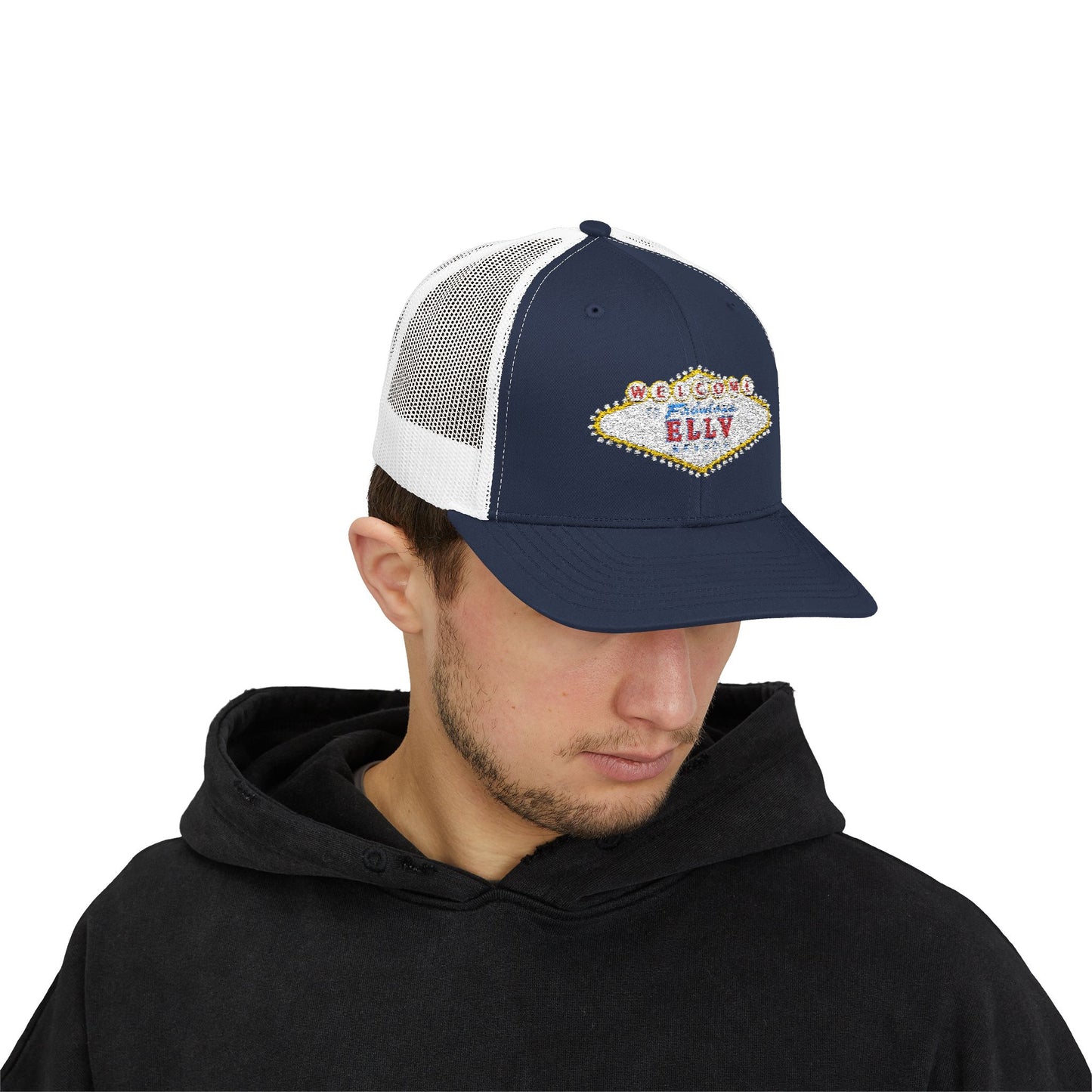 ELLV Las Vegas SIgn Embroidered Snapback Trucker Cap